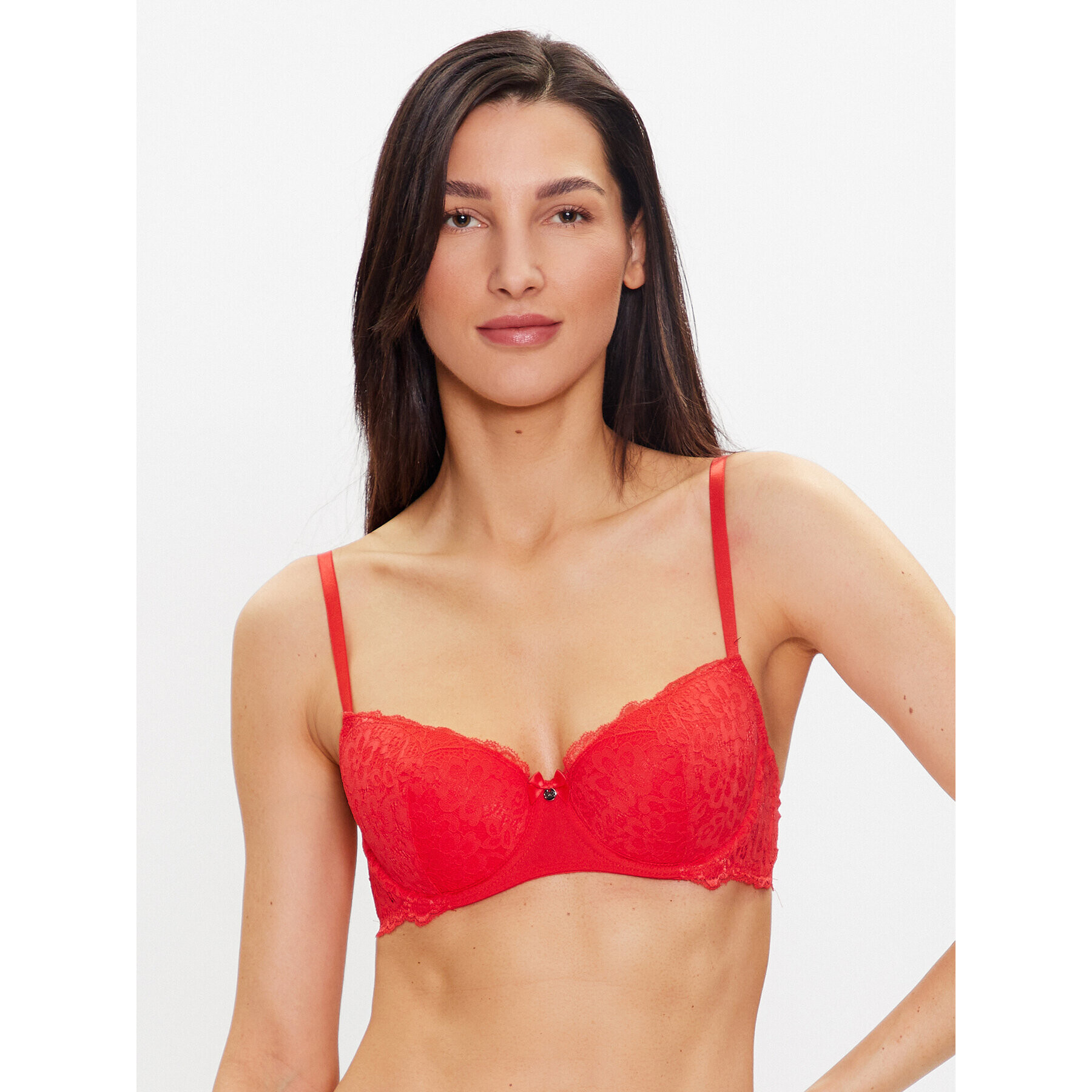 Hunkemöller Сутиен с банели Marine 202058 Червен - Pepit.bg