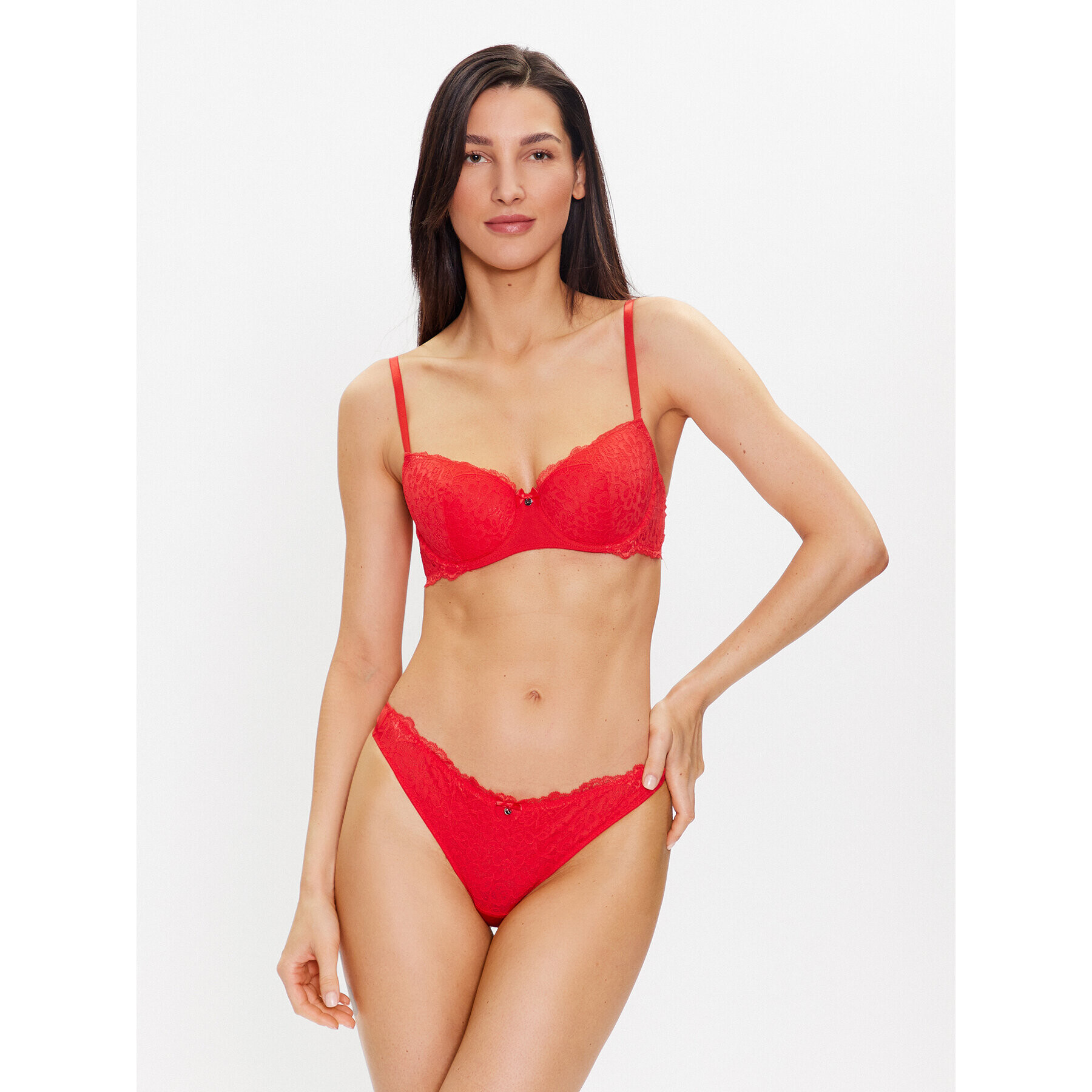 Hunkemöller Сутиен с банели Marine 202058 Червен - Pepit.bg
