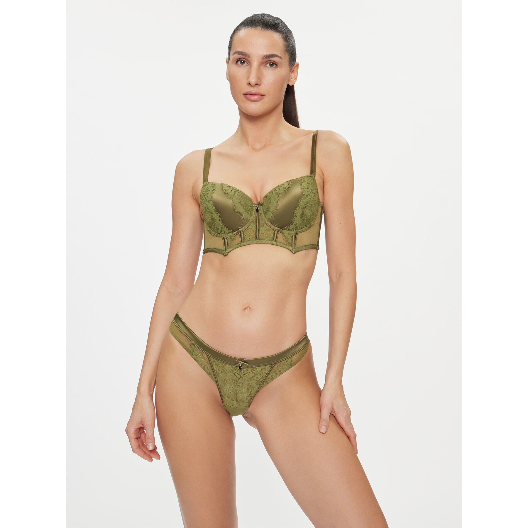 Hunkemöller Сутиен с банели Amelie Pd Ll 203523 Зелен - Pepit.bg