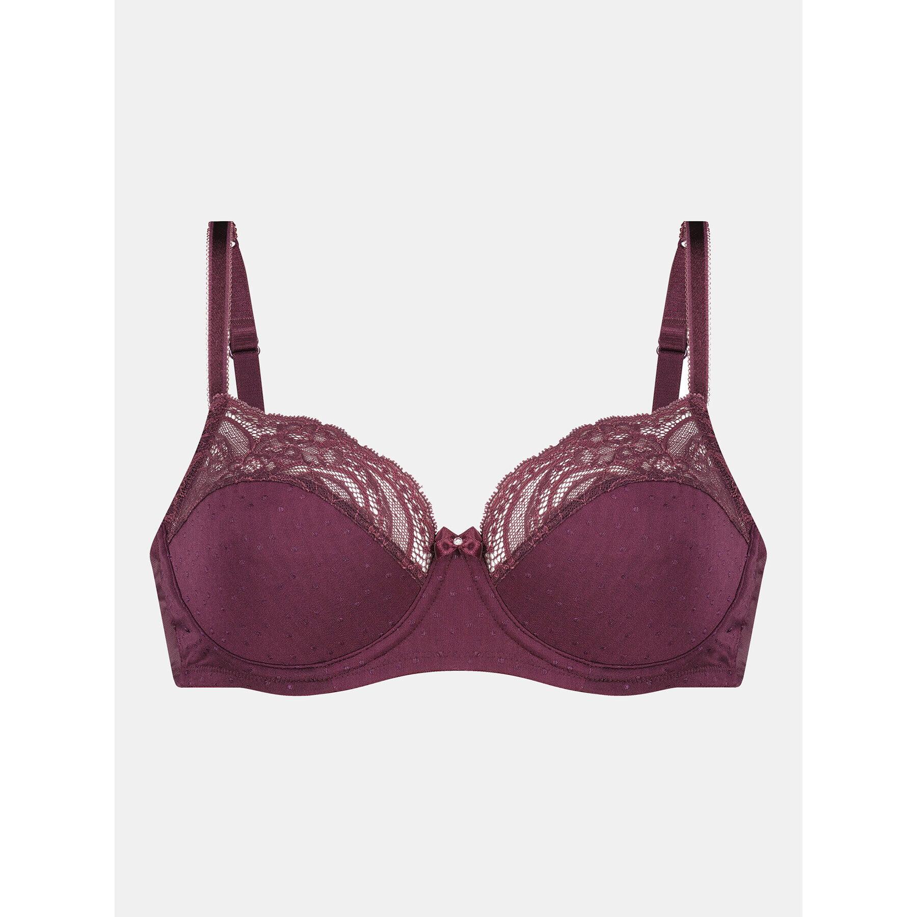 Hunkemöller Сутиен тип Бардо Sophie Uf 203616 Виолетов - Pepit.bg