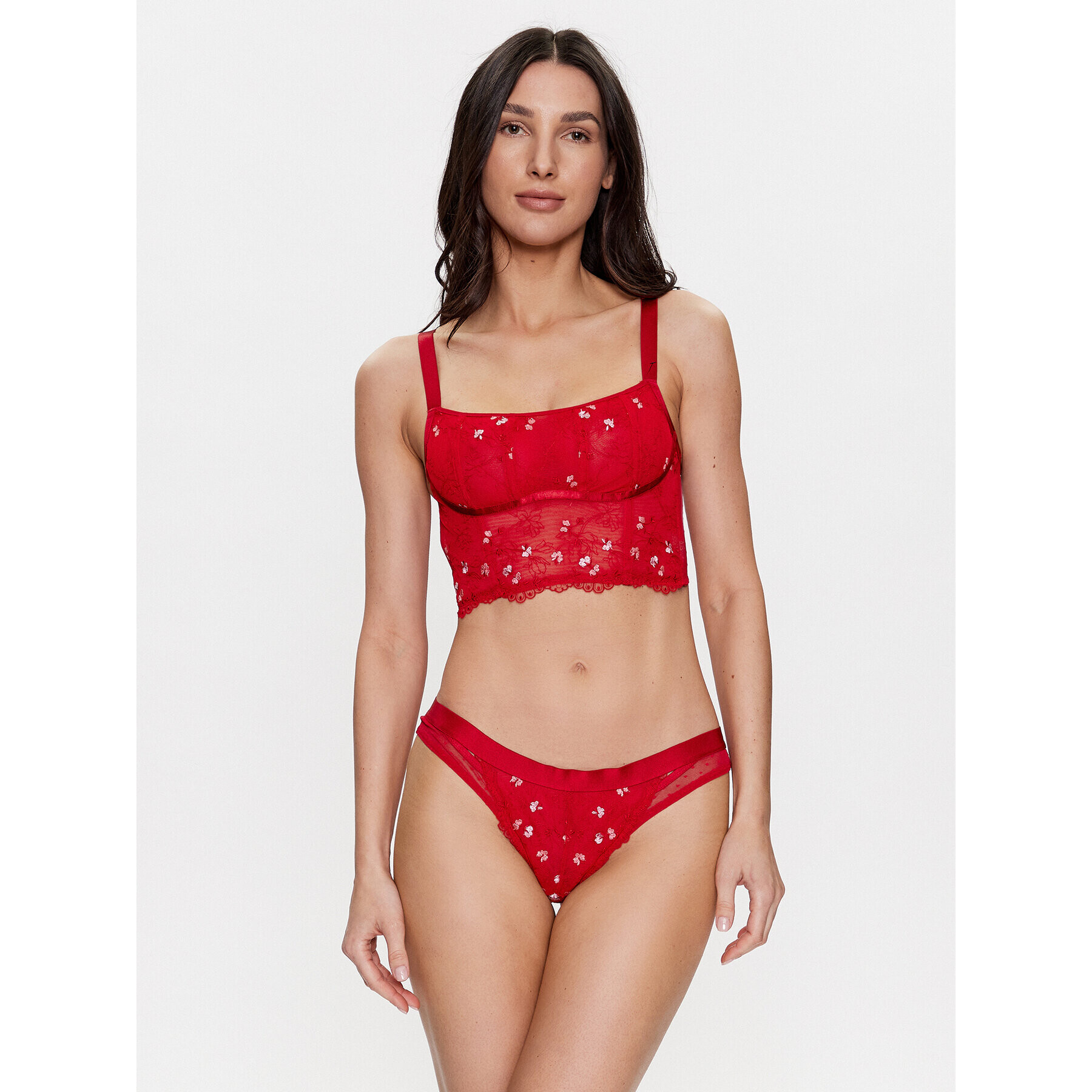 Hunkemöller Сутиен-топ Violet 200761 Червен - Pepit.bg