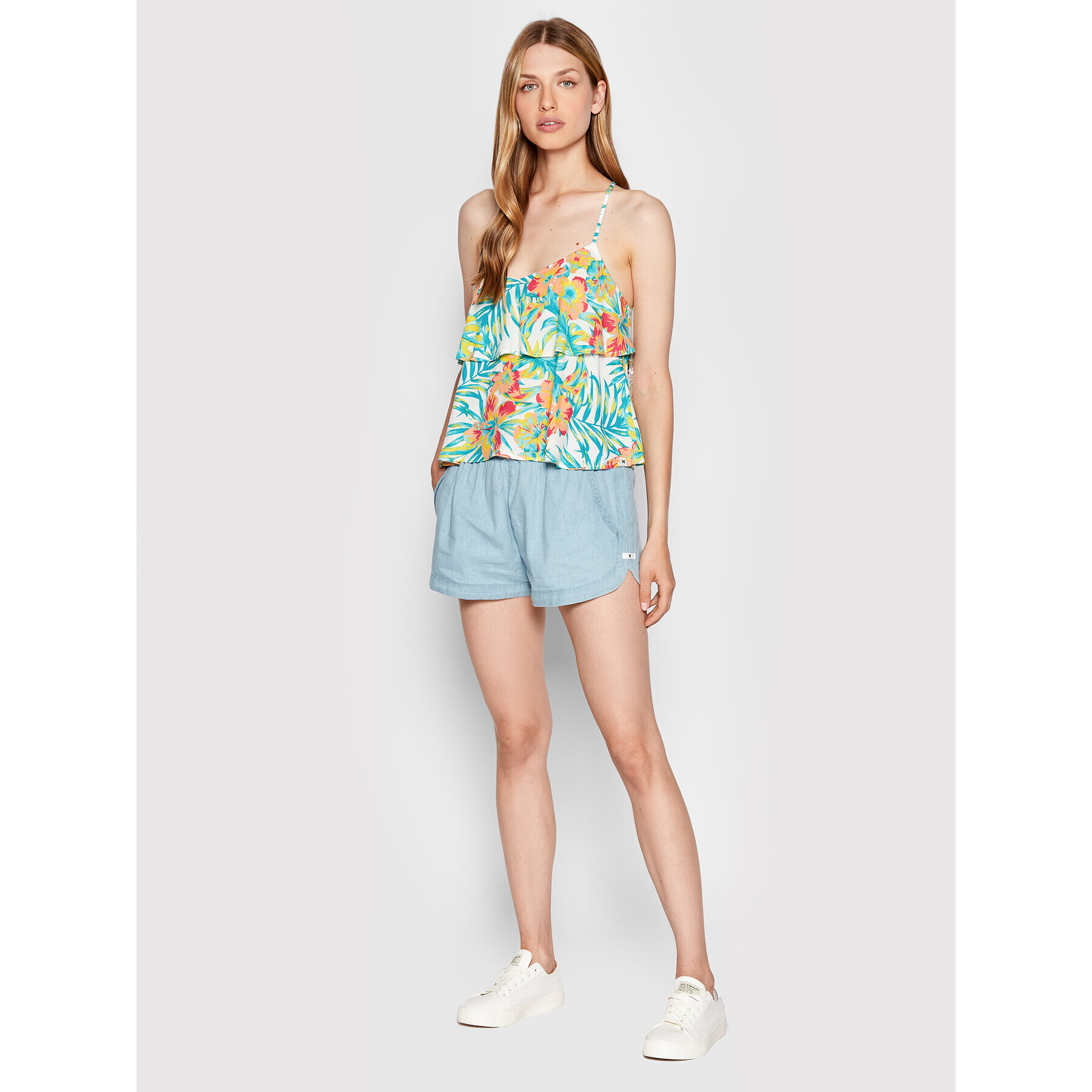 Hurley Дънкови шорти Cindy Chambray 3HWH0467 Син Regular Fit - Pepit.bg