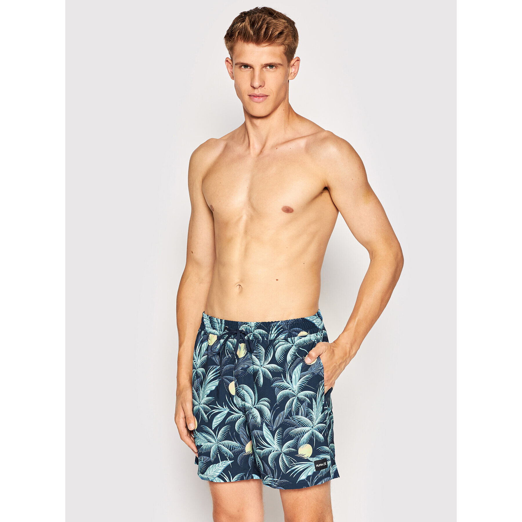 Hurley Спортни шорти Cannonball Volley MBS0011030 Тъмносин Regular Fit - Pepit.bg