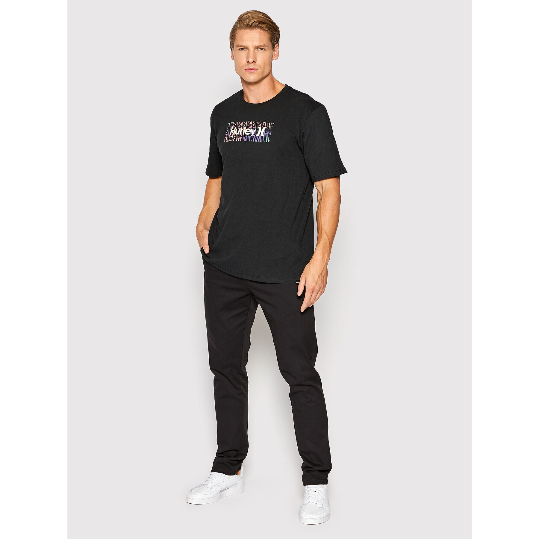 Hurley Текстилни панталони Worker Icon MPT0000990 Черен Slim Fit - Pepit.bg