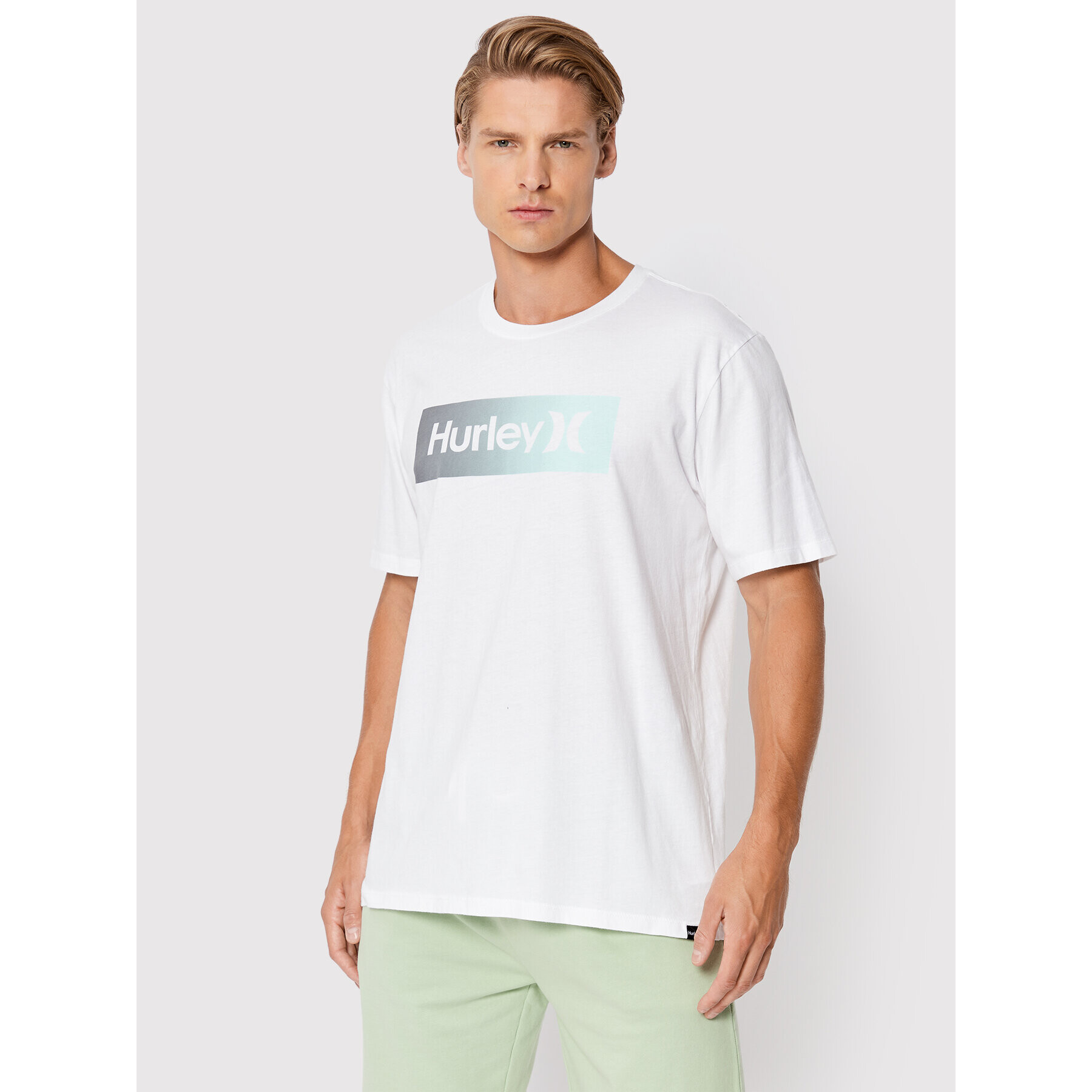 Hurley Тишърт Evd Oao Boxed Gradient DB3252 Бял Regular Fit - Pepit.bg