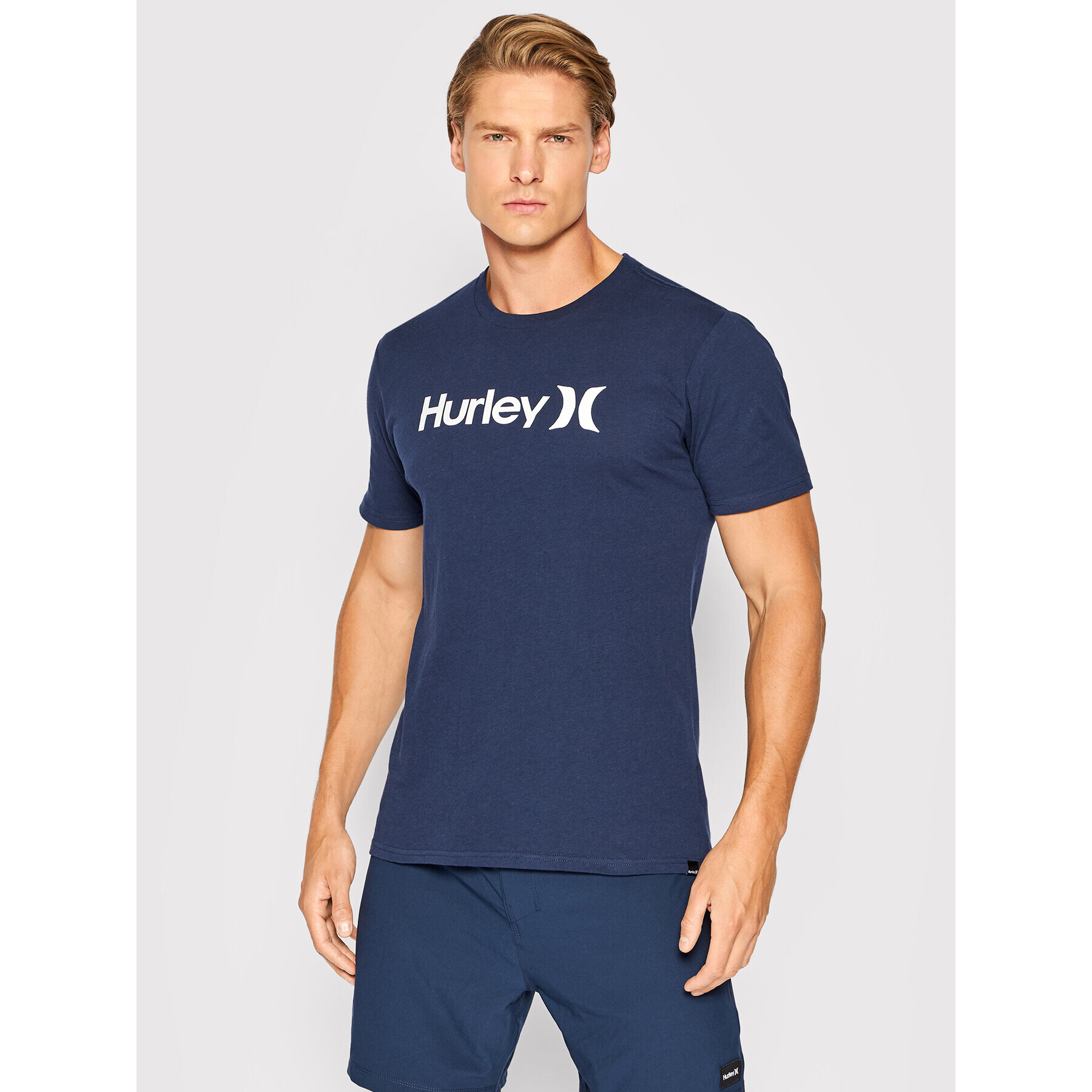 Hurley Тишърт Everyday Washed Core O&O HATS1020 Тъмносин Regular Fit - Pepit.bg