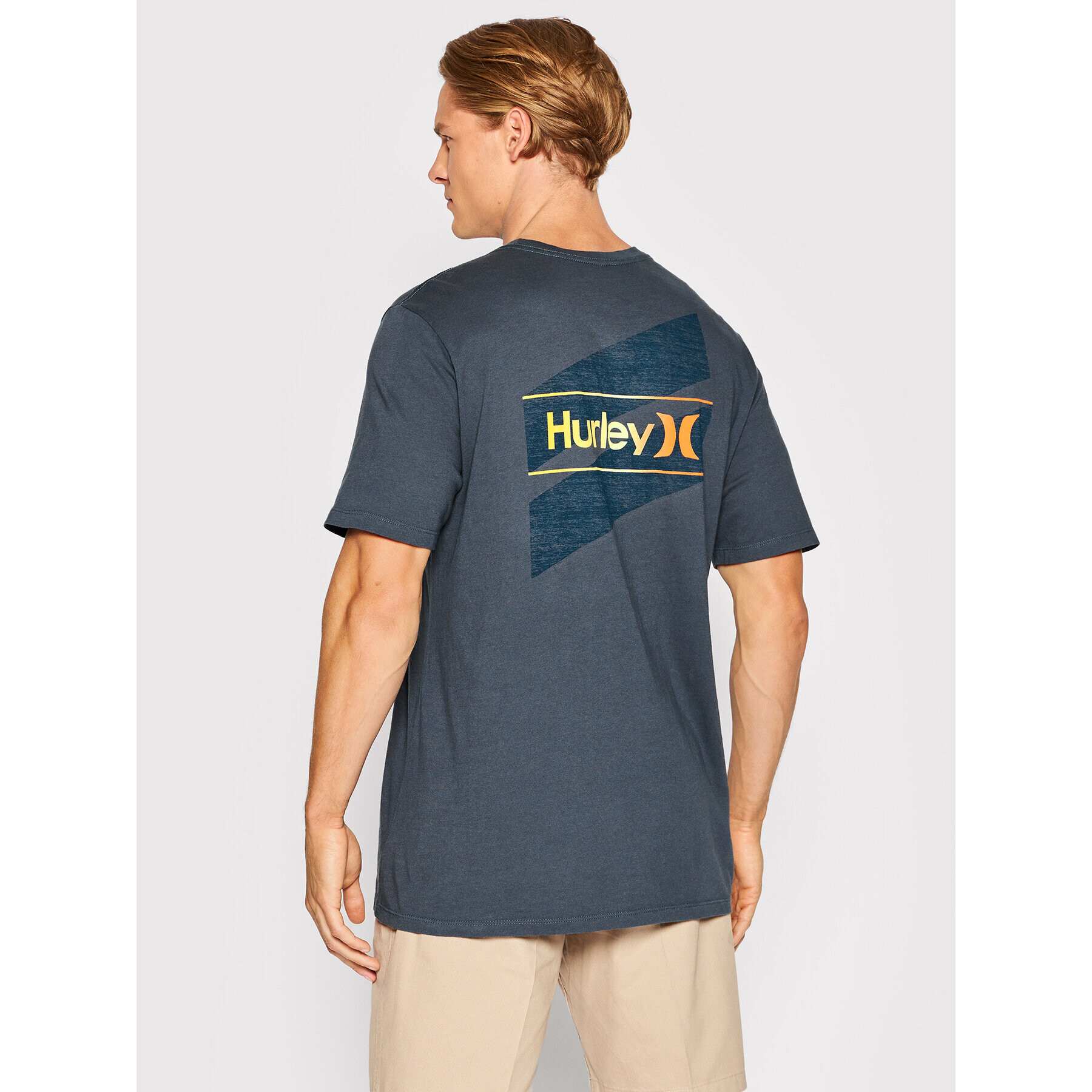 Hurley Тишърт Oao Slashed MTS0030070 Тъмносин Regular Fit - Pepit.bg