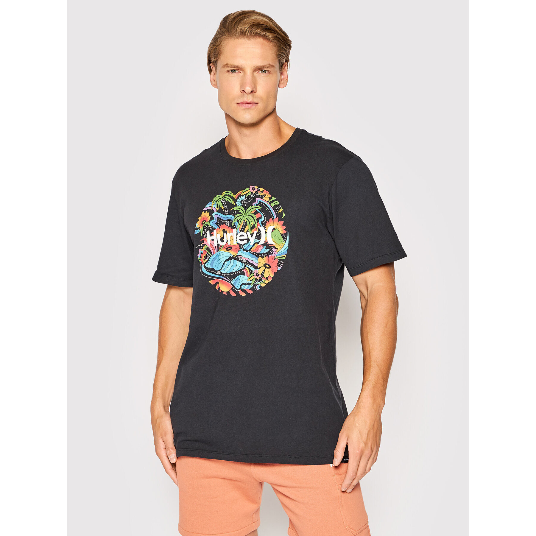 Hurley Тишърт Paradise Trip MTS0029930 Черен Regular Fit - Pepit.bg