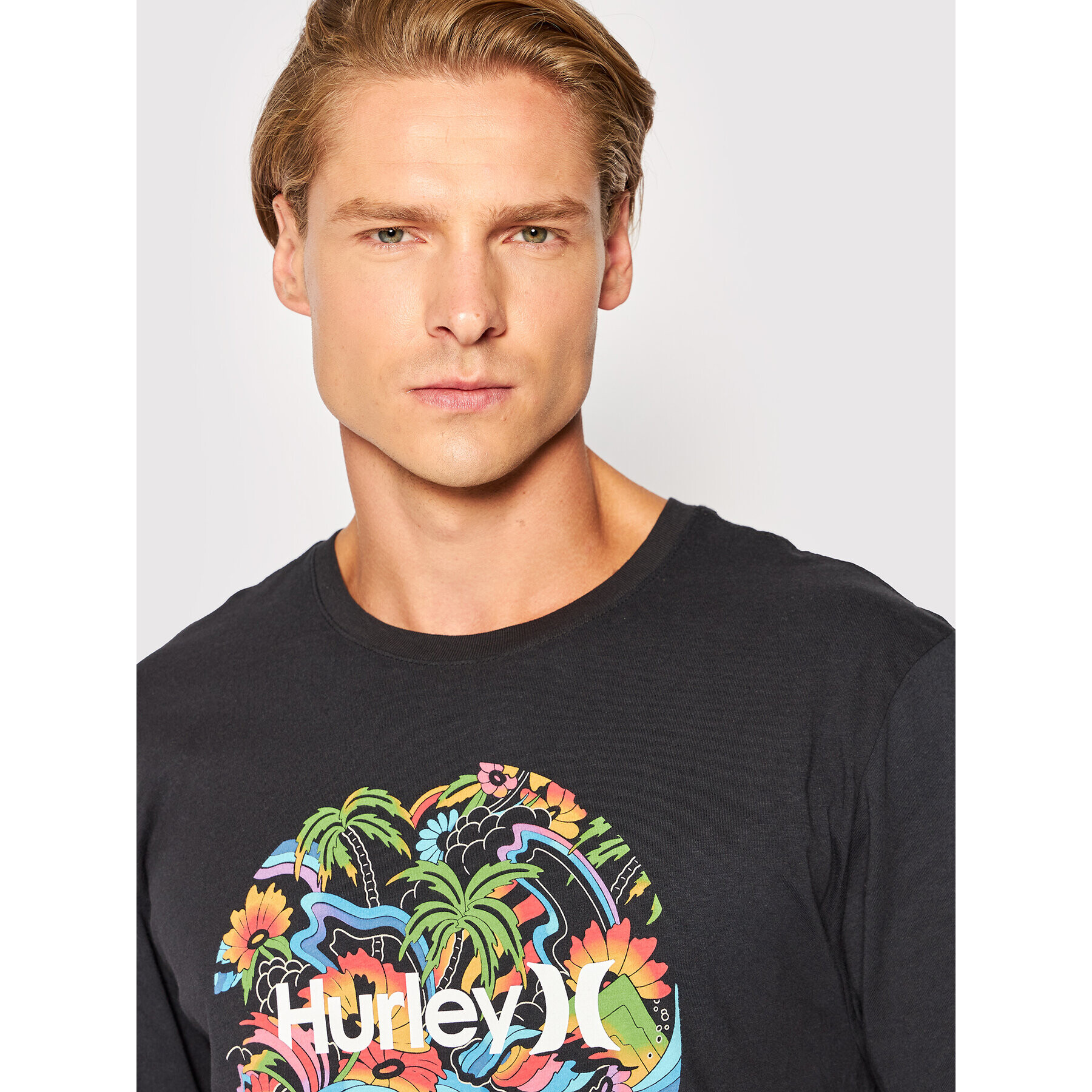 Hurley Тишърт Paradise Trip MTS0029930 Черен Regular Fit - Pepit.bg