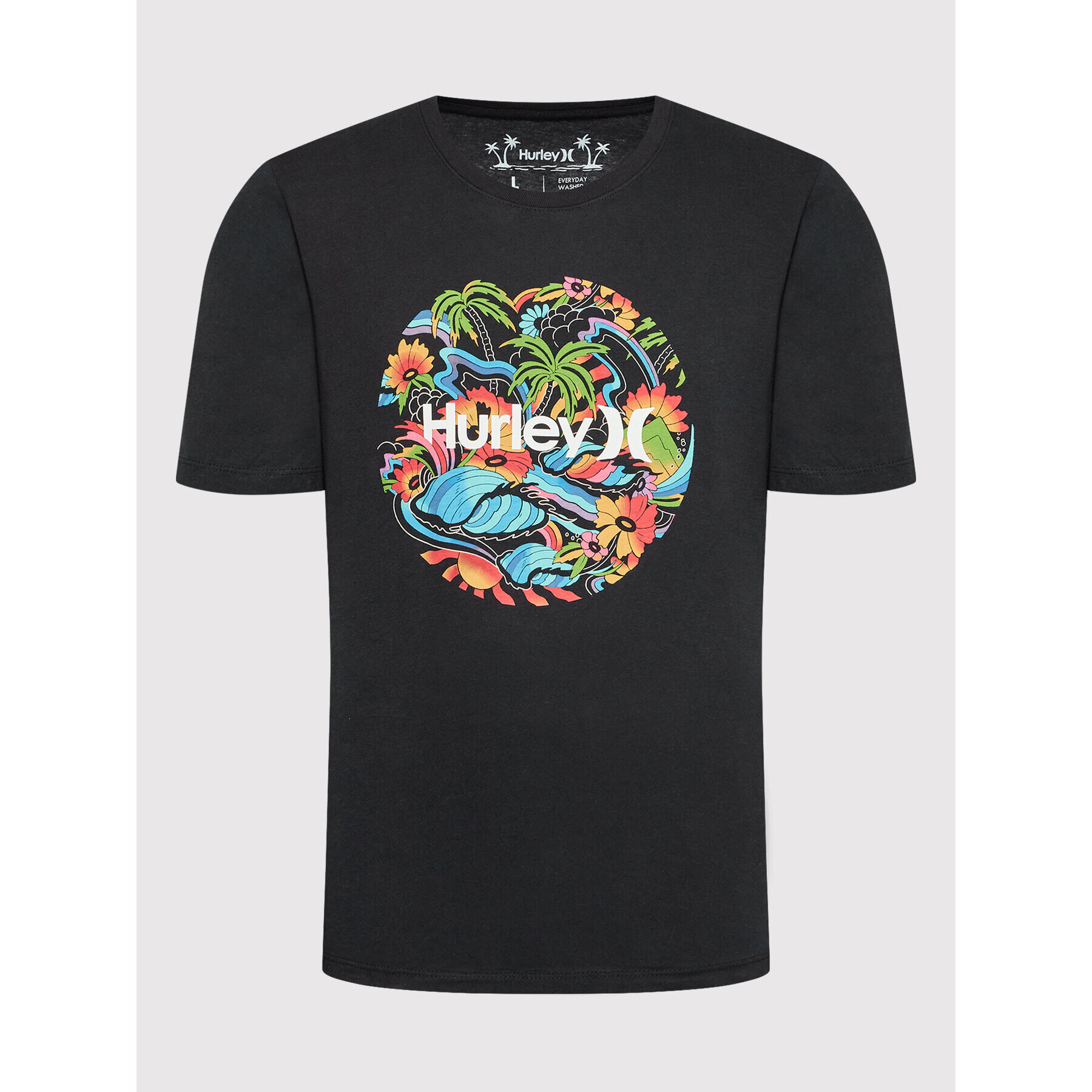 Hurley Тишърт Paradise Trip MTS0029930 Черен Regular Fit - Pepit.bg