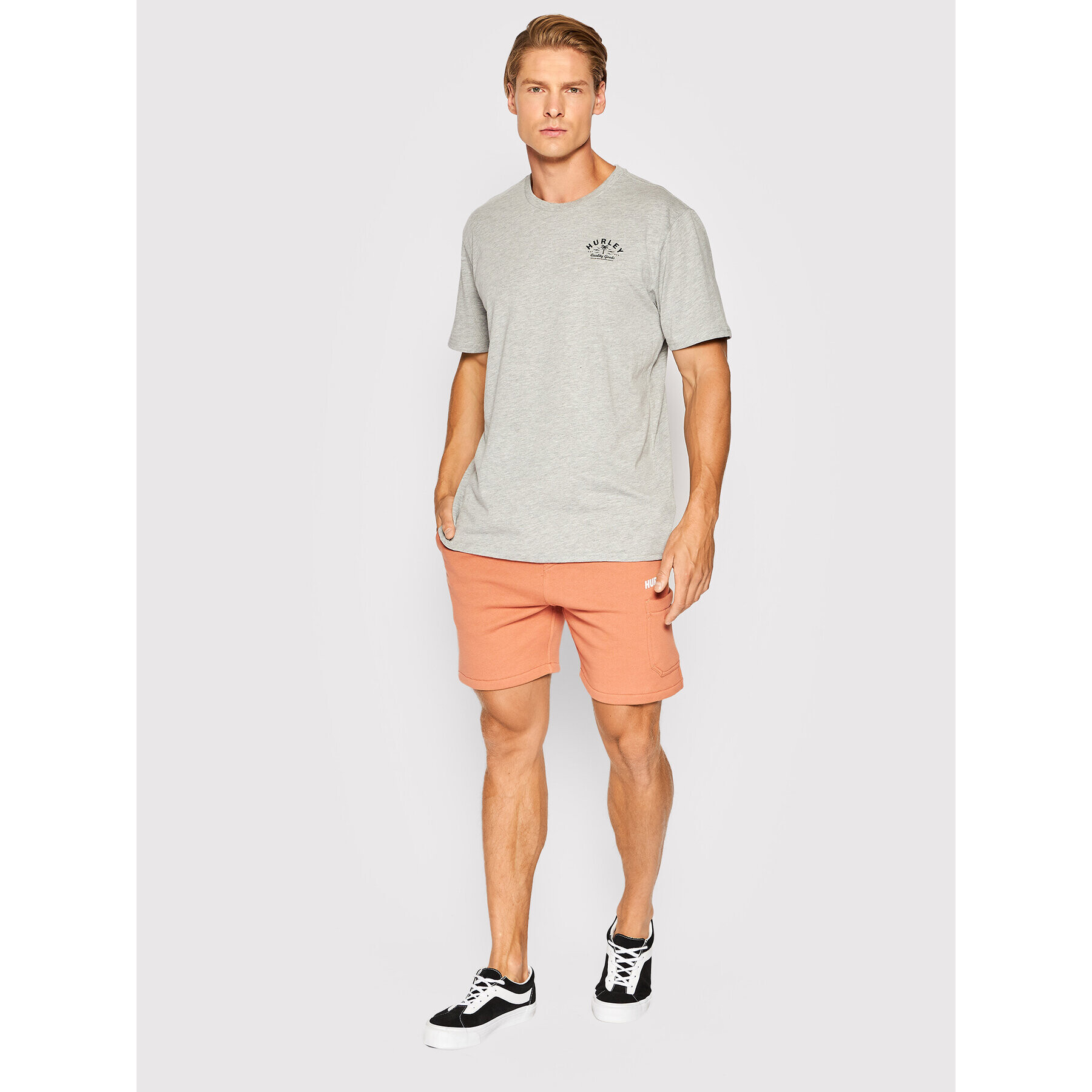 Hurley Тишърт Quality Goods AMTS22Q1QG Сив Regular Fit - Pepit.bg