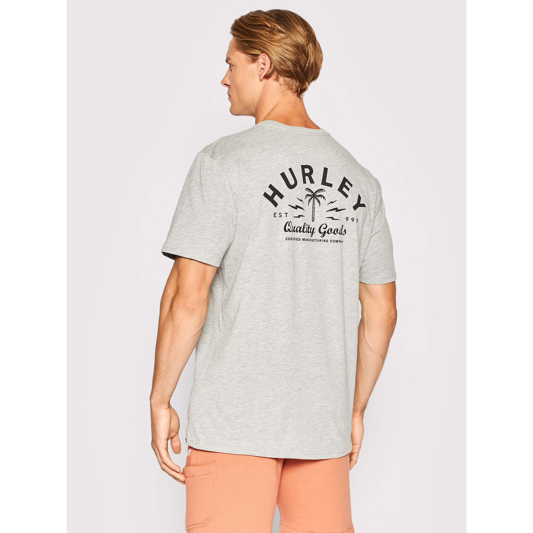 Hurley Тишърт Quality Goods AMTS22Q1QG Сив Regular Fit - Pepit.bg