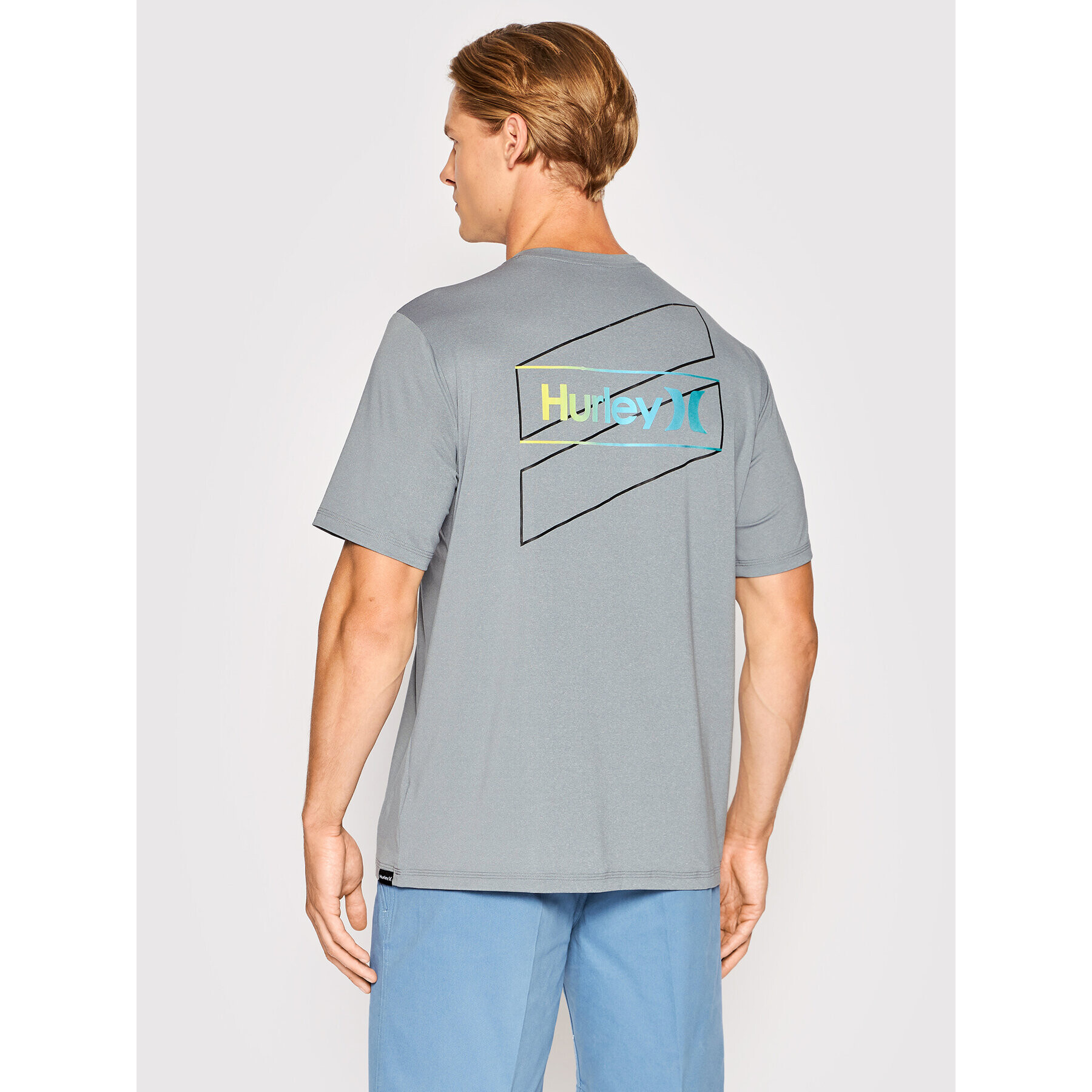 Hurley Тишърт Slashed MTS0029990 Сив Regular Fit - Pepit.bg