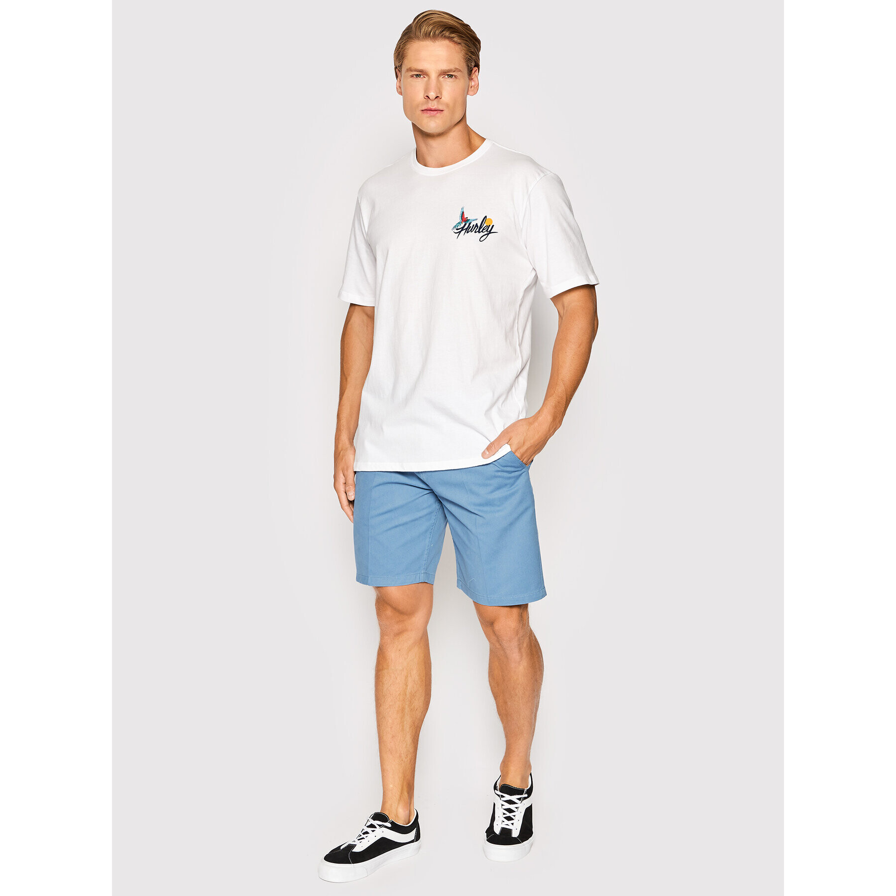 Hurley Тишърт Wash Parrot Bay MTS0029710 Бял Regular Fit - Pepit.bg