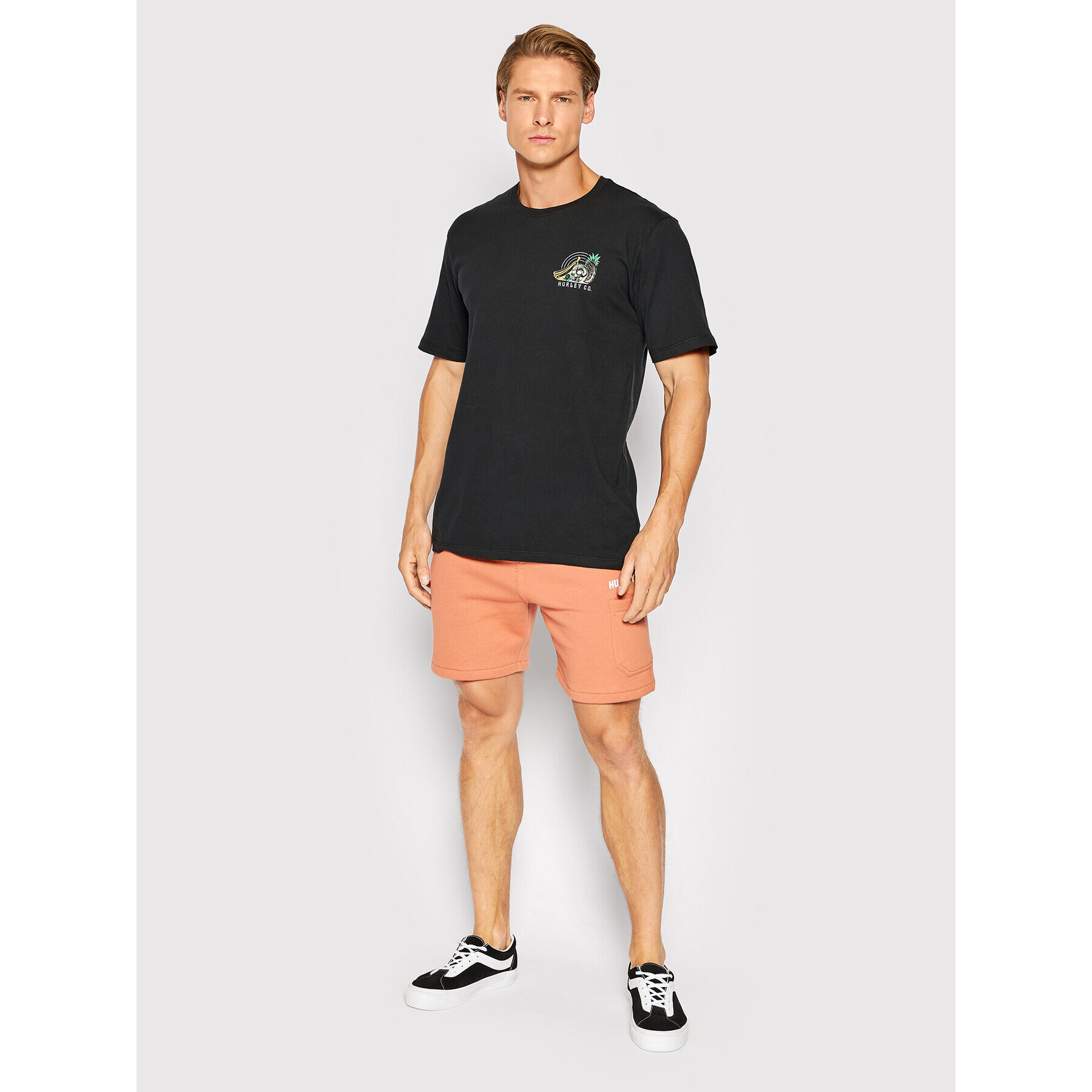 Hurley Тишърт Wash Still Life MTS0029910 Черен Regular Fit - Pepit.bg