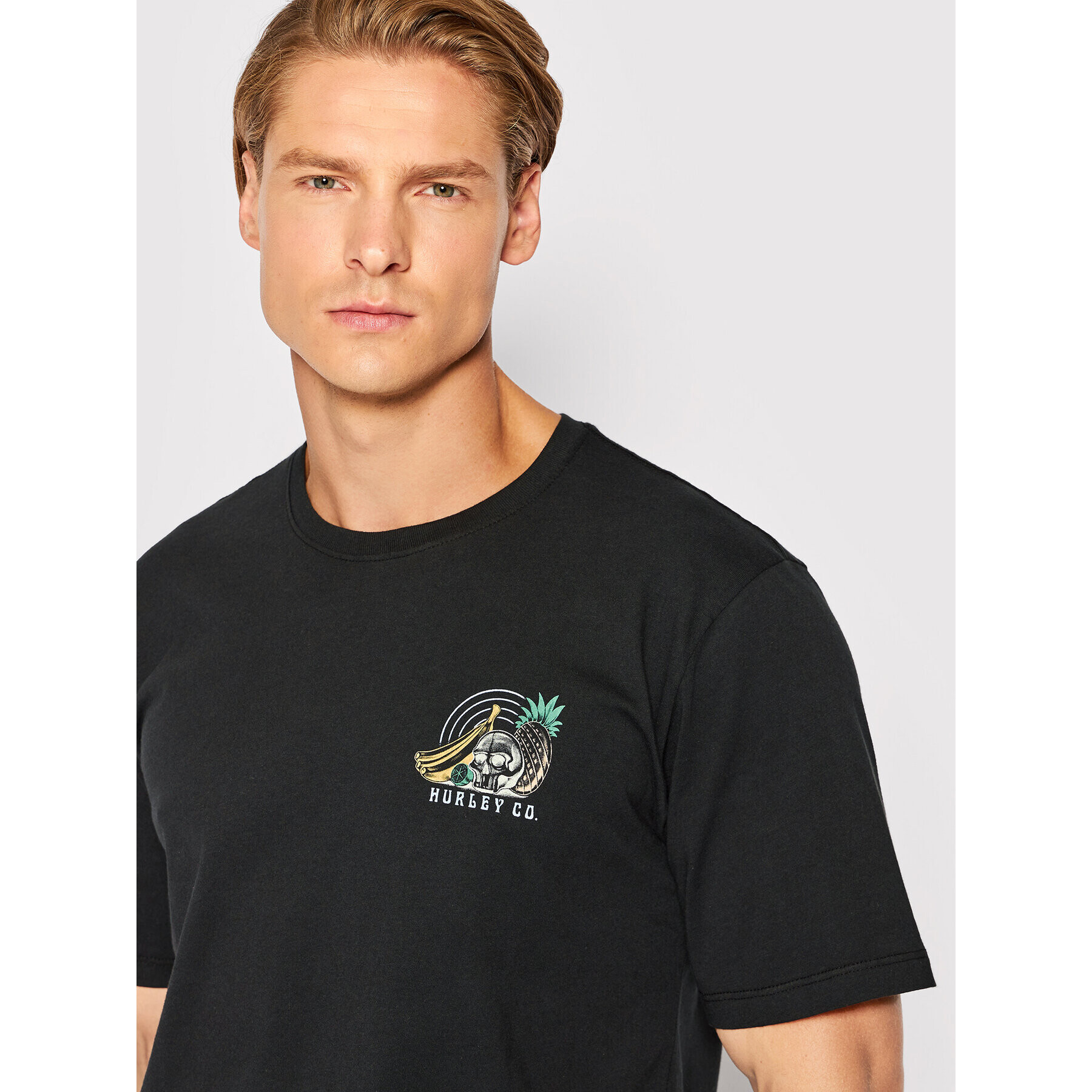 Hurley Тишърт Wash Still Life MTS0029910 Черен Regular Fit - Pepit.bg