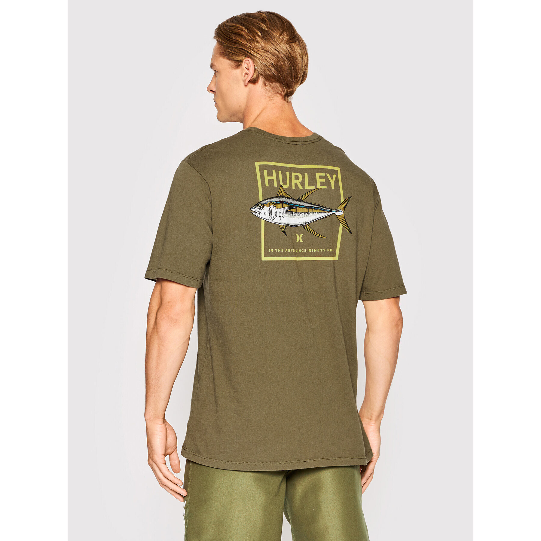 Hurley Тишърт Wash Toro MTS0029820 Зелен Regular Fit - Pepit.bg