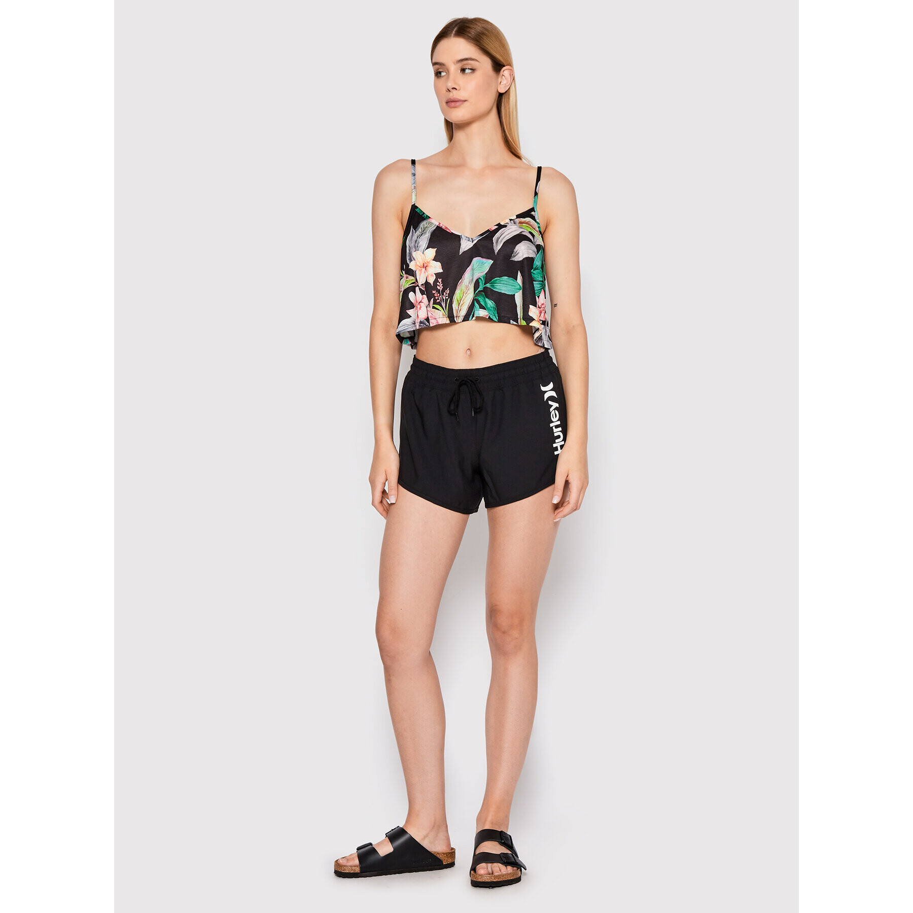 Hurley топ Flora V Front Flounce HC0100D Цветен Loose Fit - Pepit.bg