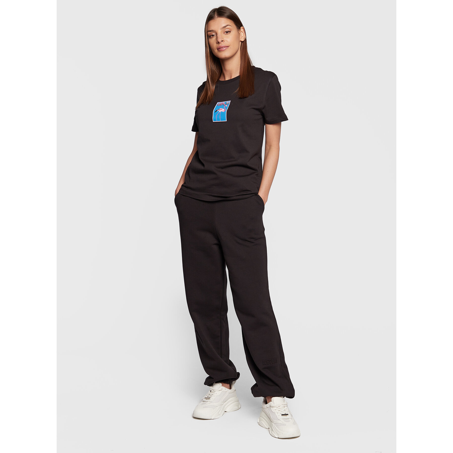 Ice Play Долнище анцуг 23E U2M0 B151 6323 9000 Черен Regular Fit - Pepit.bg