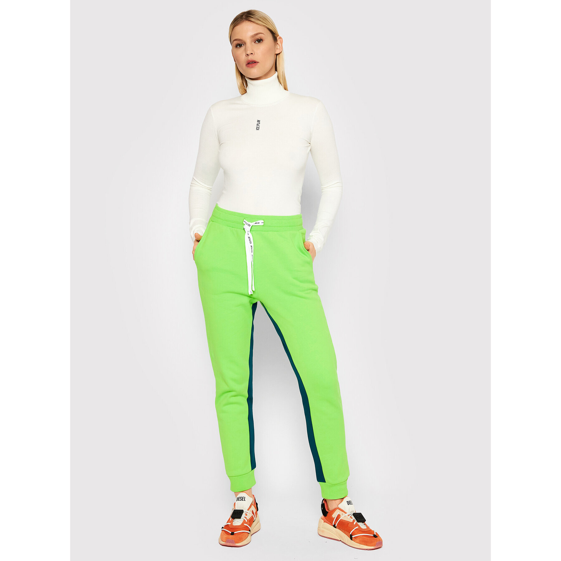 Ice Play Поло 21I U2M0 A002 9012 1101 Бял Slim Fit - Pepit.bg