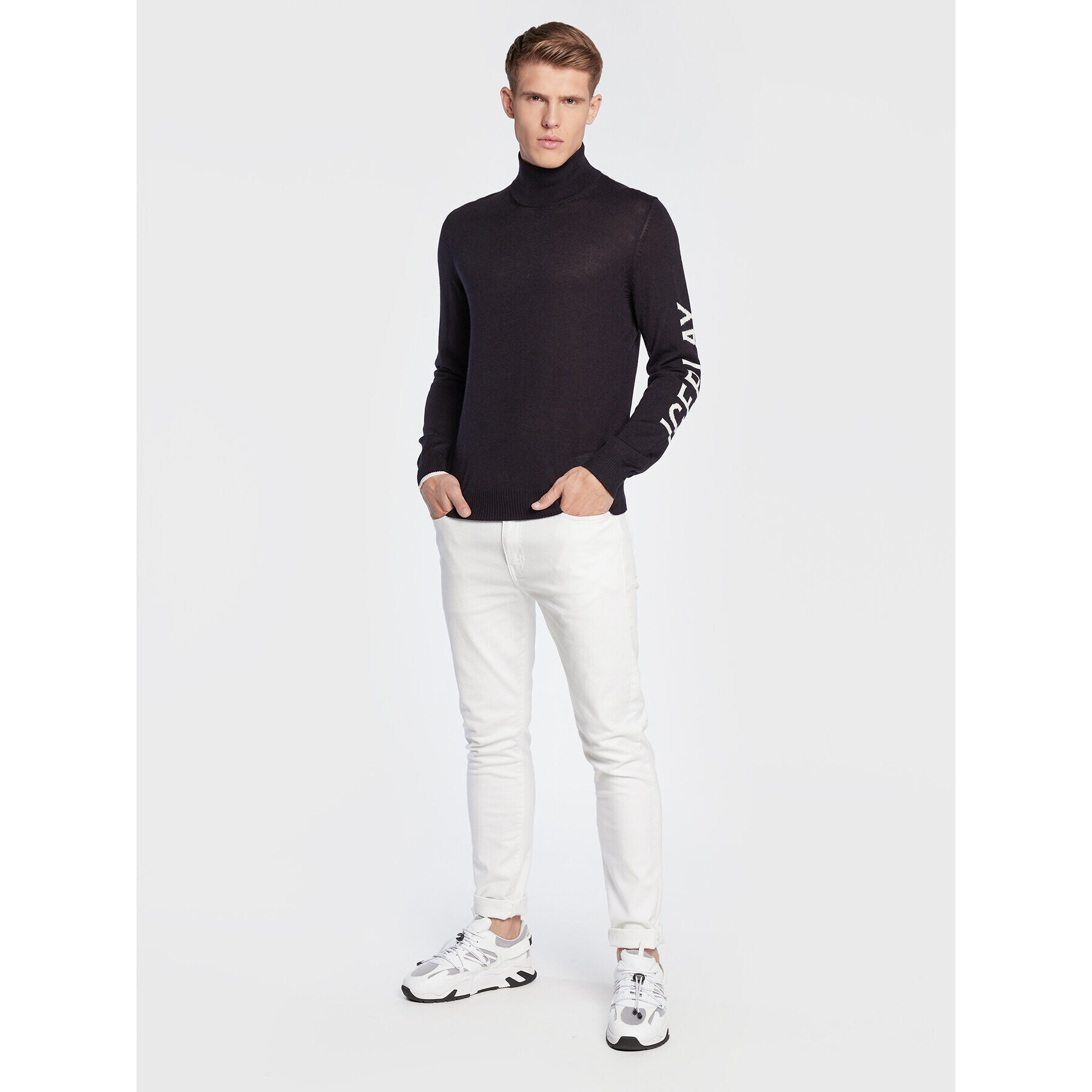 Ice Play Пуловер 22I U1M0 A007 9014 6689 Тъмносин Regular Fit - Pepit.bg