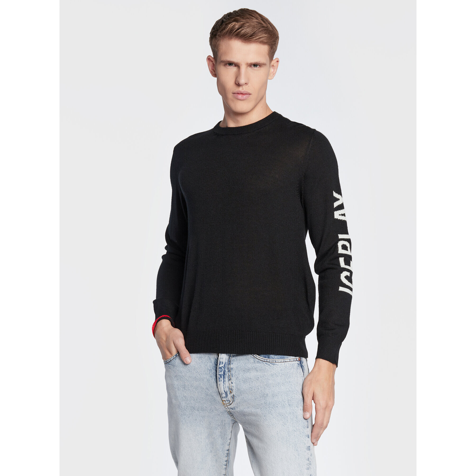 Ice Play Пуловер 22I U1M0 A008 9014 9000 Черен Regular Fit - Pepit.bg
