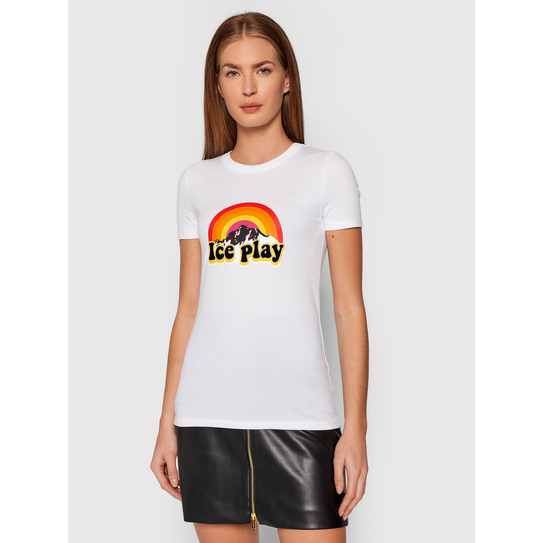 Ice Play Тишърт 21I U2M0 F091 P410 1101 Бял Regular Fit - Pepit.bg