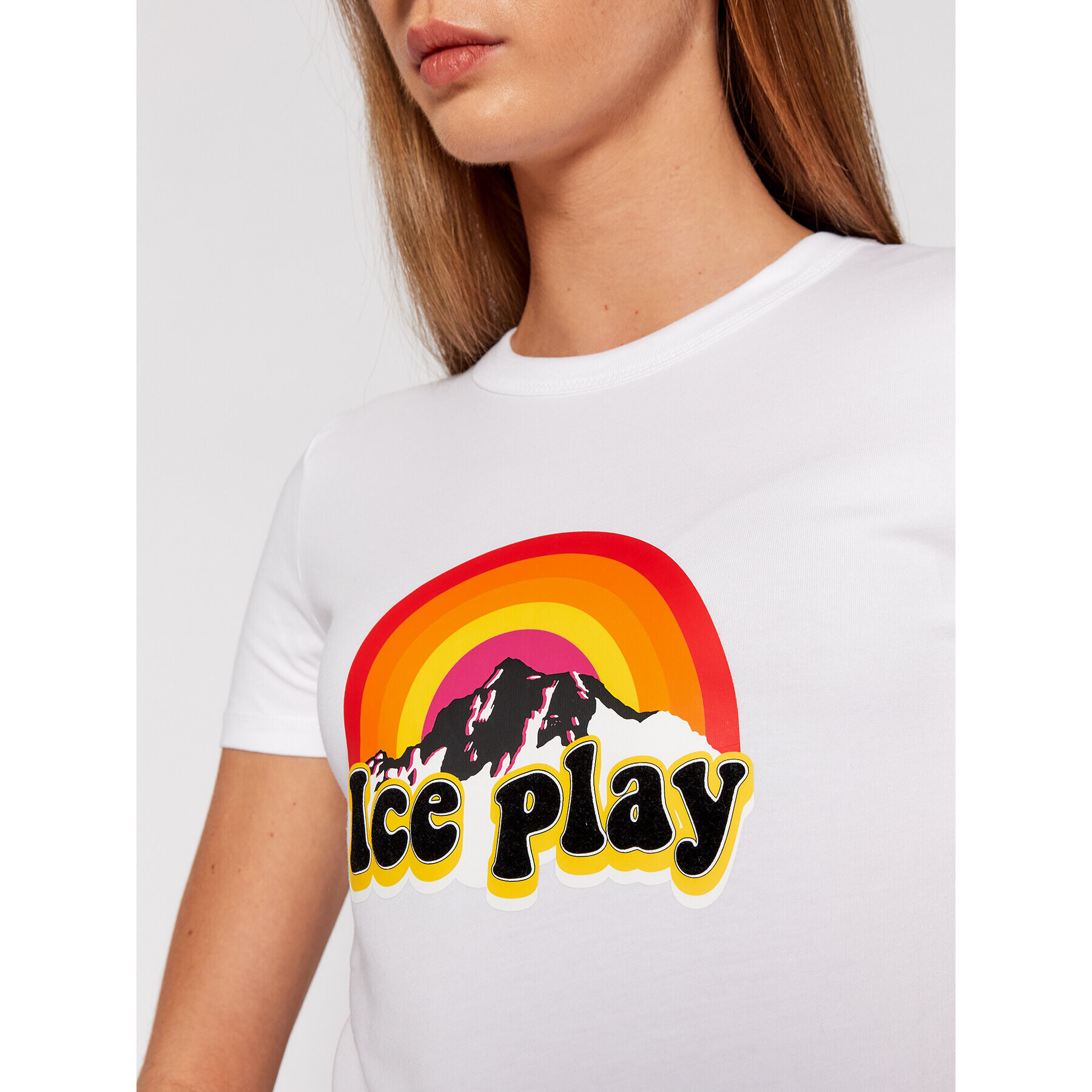 Ice Play Тишърт 21I U2M0 F091 P410 1101 Бял Regular Fit - Pepit.bg