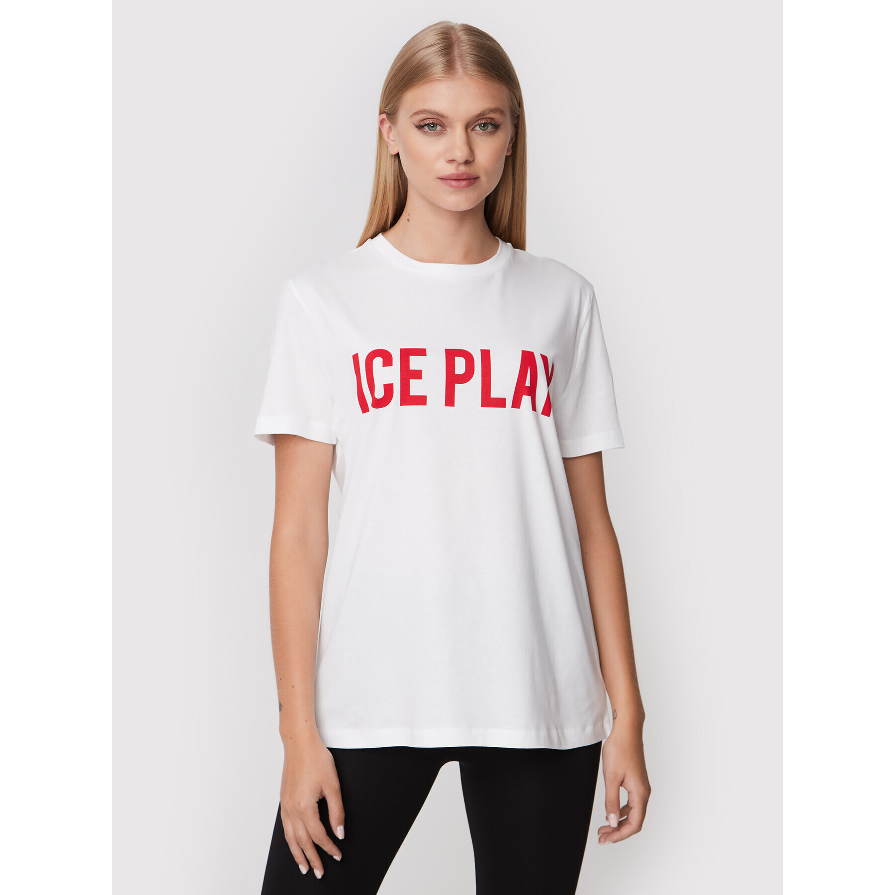 Ice Play Тишърт 22I U2M0 F021 P400 1101 Бял Relaxed Fit - Pepit.bg