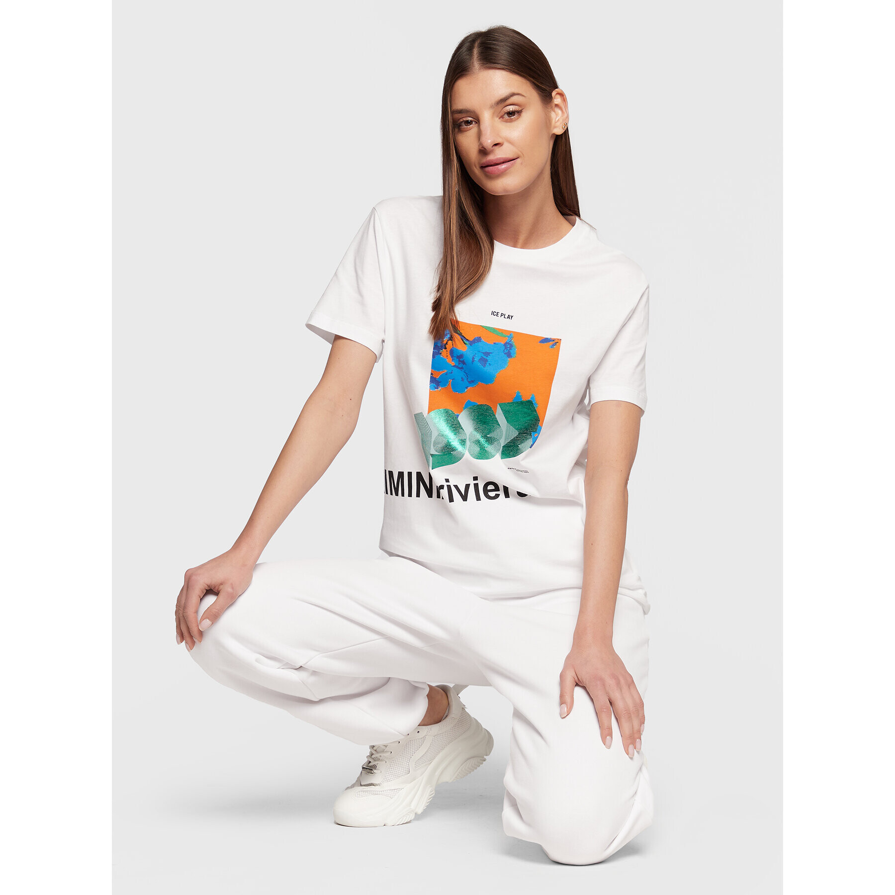 Ice Play Тишърт 23E U2M0 F023 6324 1101 Бял Regular Fit - Pepit.bg