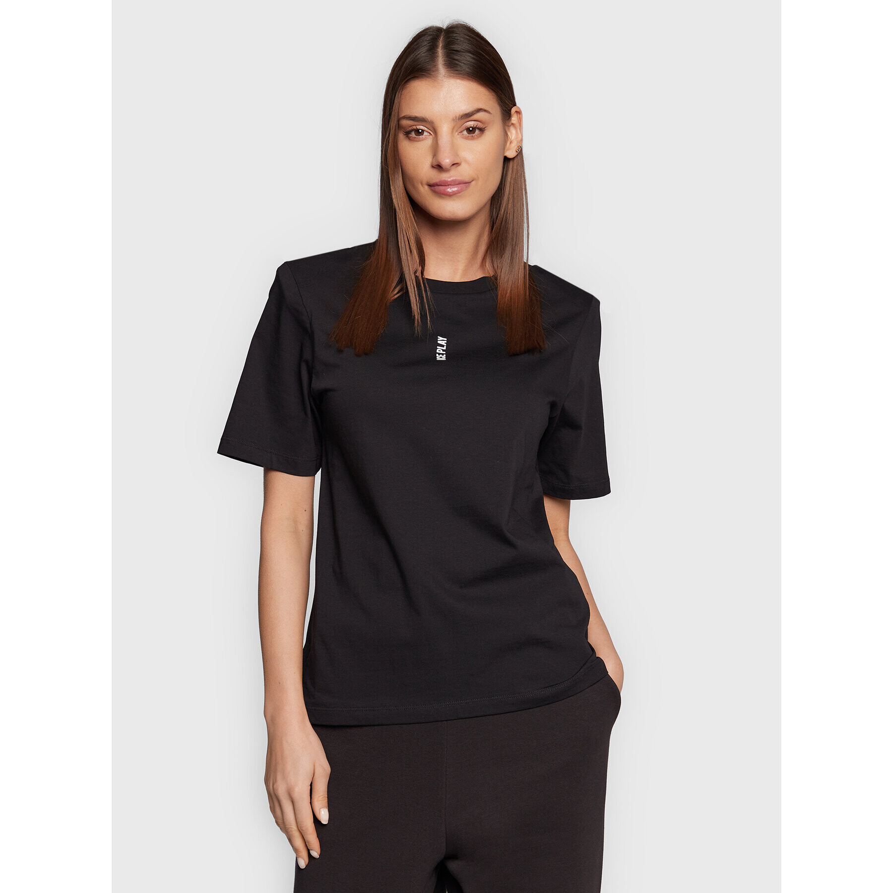 Ice Play Тишърт 23E U2M0 F031 P400 9000 Черен Regular Fit - Pepit.bg