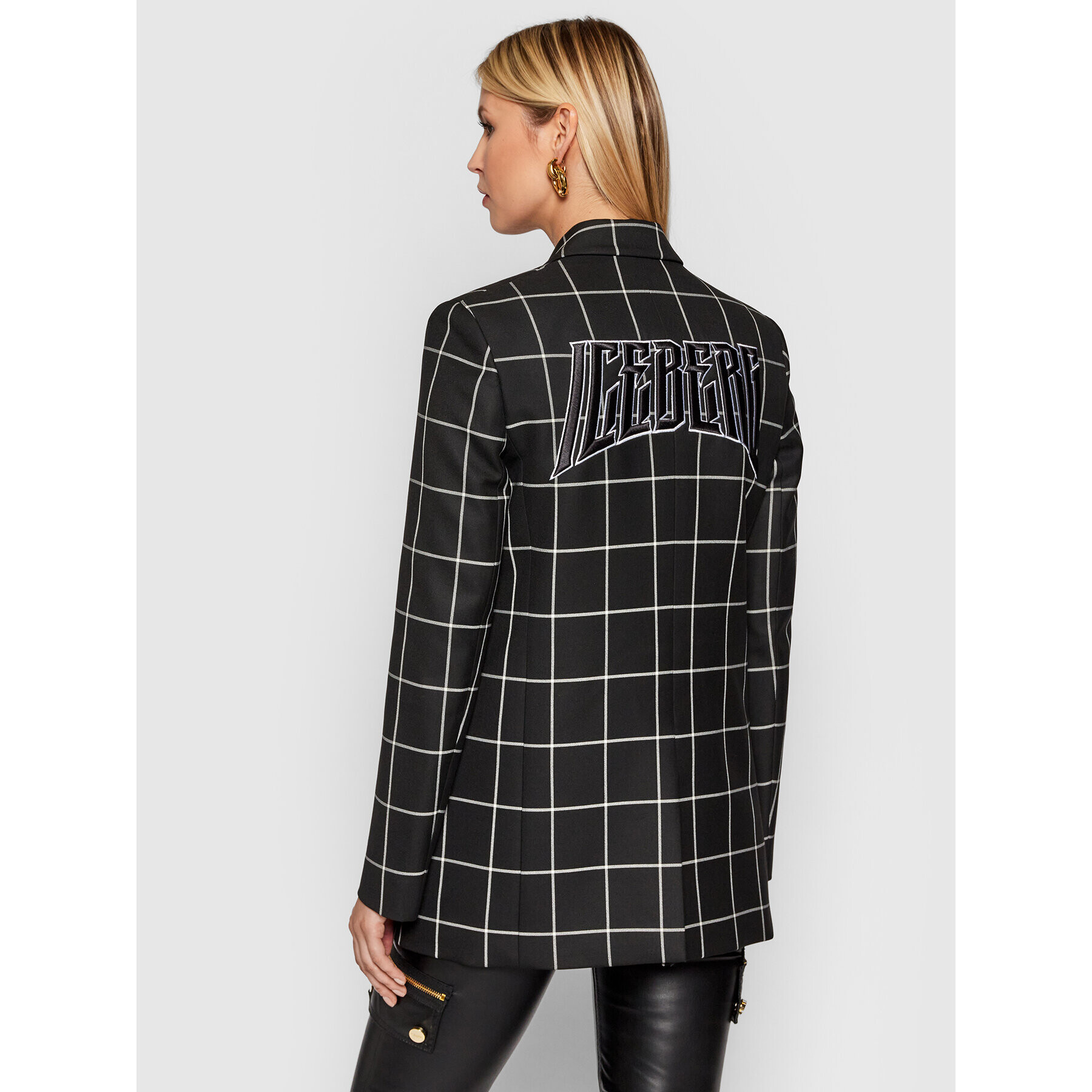 Iceberg Блейзър 21II2P0L0415034 Черен Regular Fit - Pepit.bg