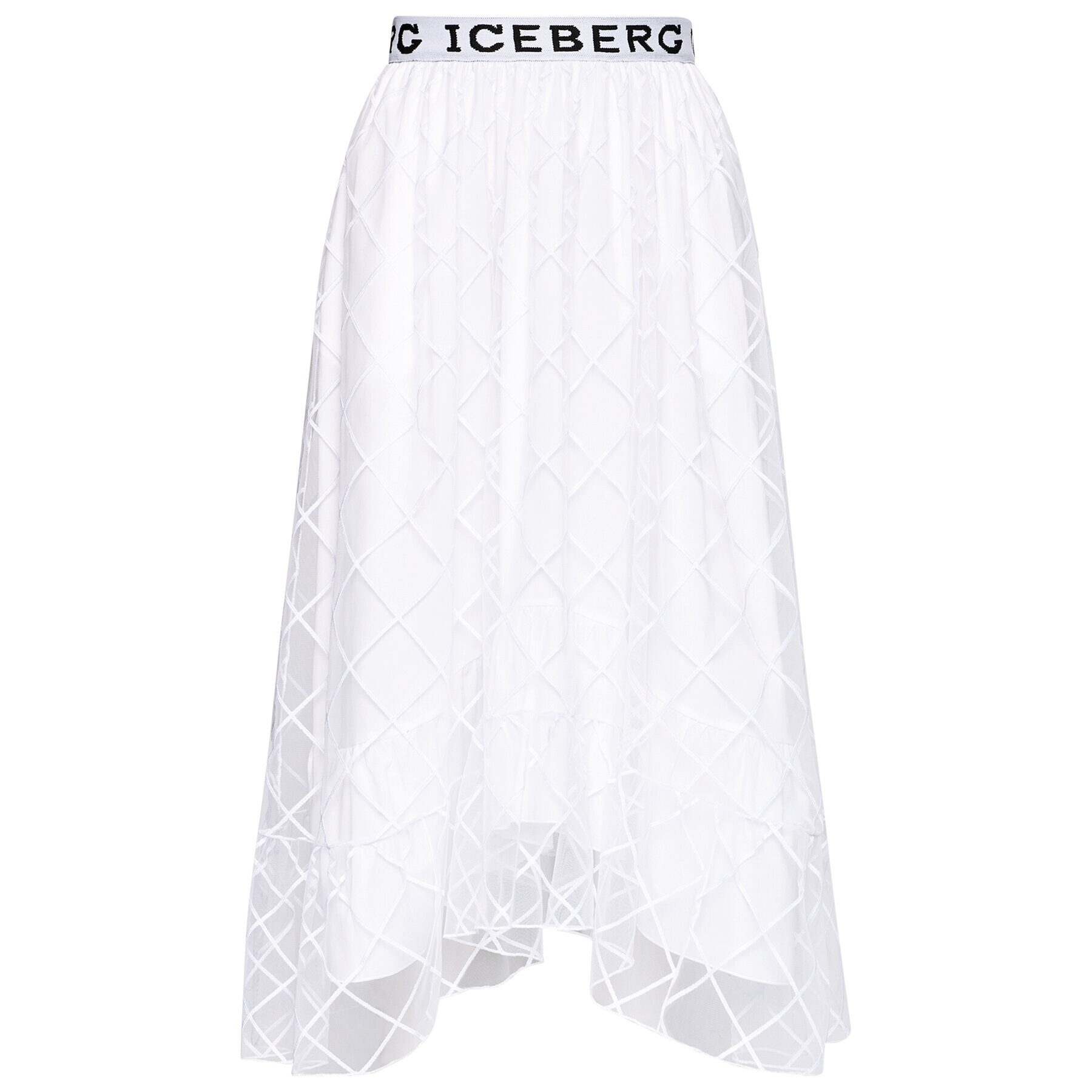 Iceberg Миди пола 21EI2P0C0414857 Бял Regular Fit - Pepit.bg