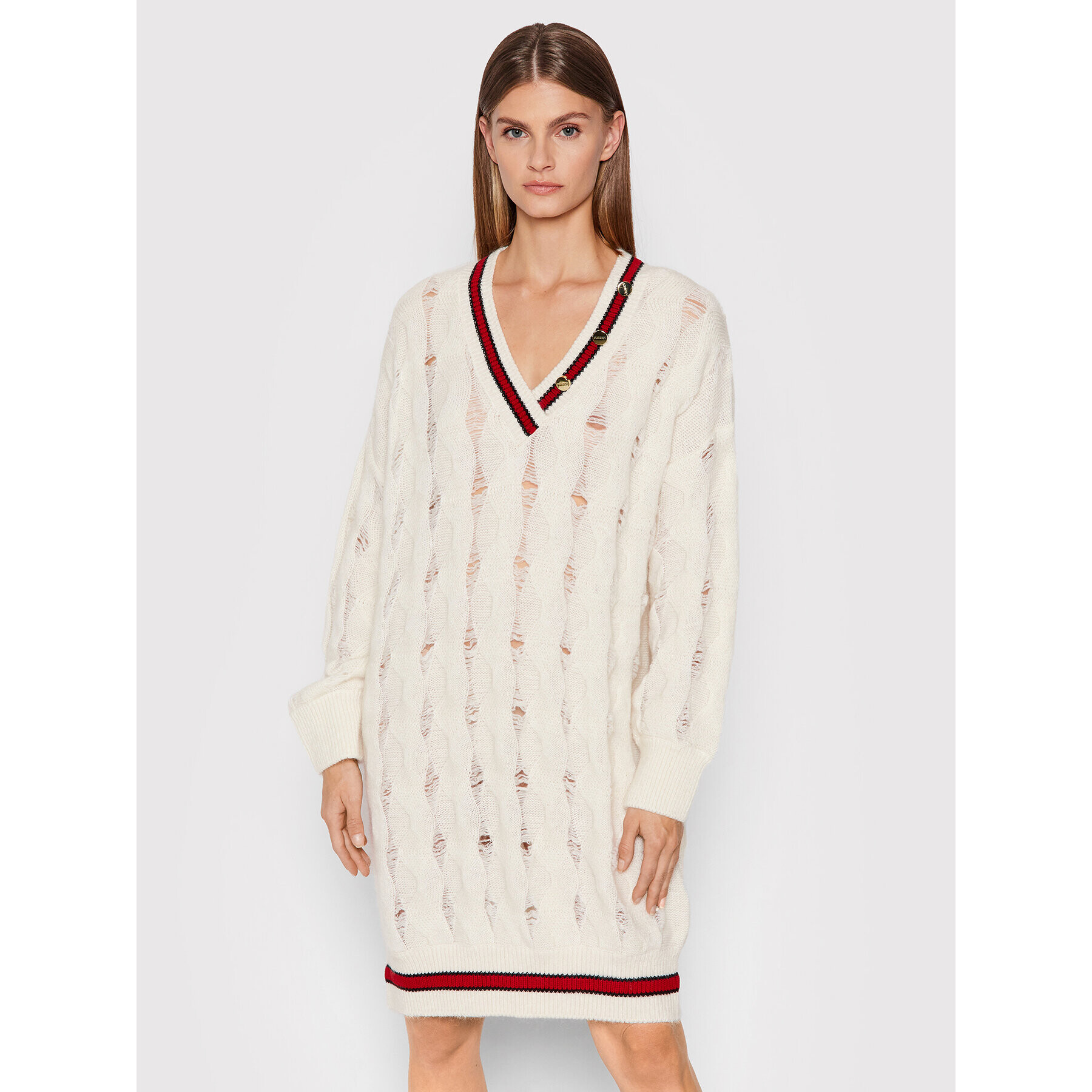 Iceberg Плетена рокля 21II2P0AH057258 Бежов Regular Fit - Pepit.bg