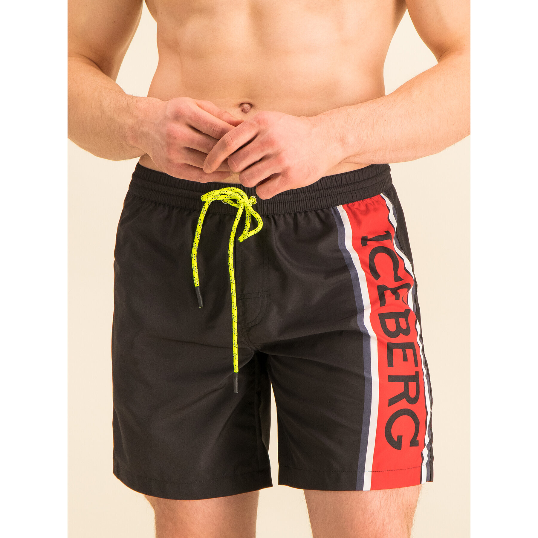 Iceberg Плувни шорти 20EI1P160006910 Черен Regular Fit - Pepit.bg