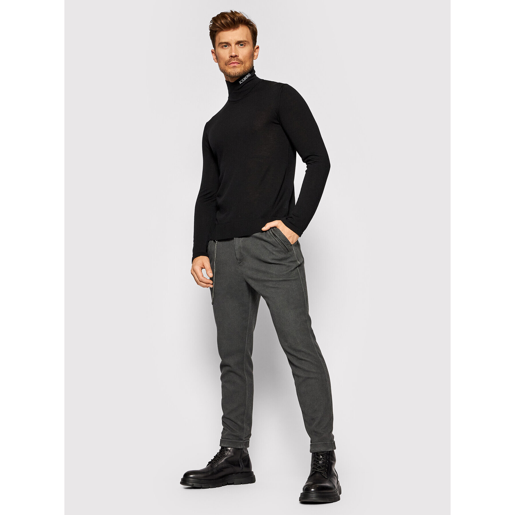 Iceberg Поло 21II1P0A0037009 Черен Regular Fit - Pepit.bg