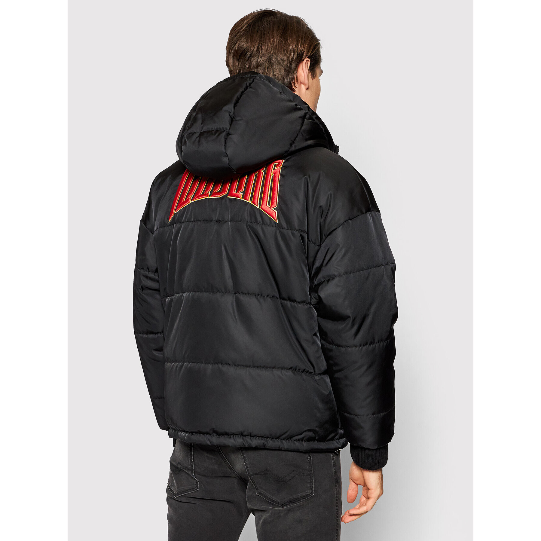Iceberg Пухено яке 21II1P0J0705347 Черен Regular Fit - Pepit.bg