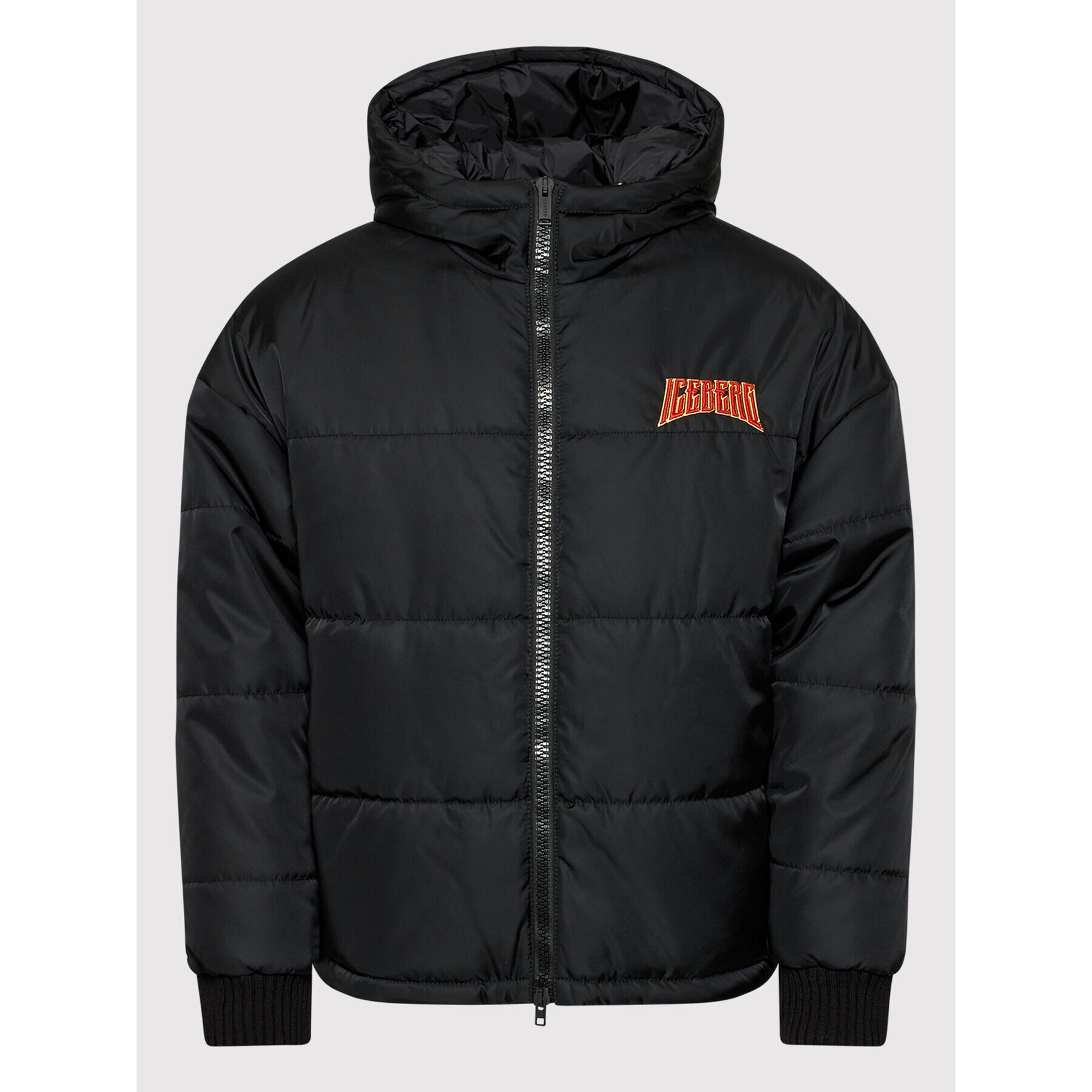 Iceberg Пухено яке 21II1P0J0705347 Черен Regular Fit - Pepit.bg