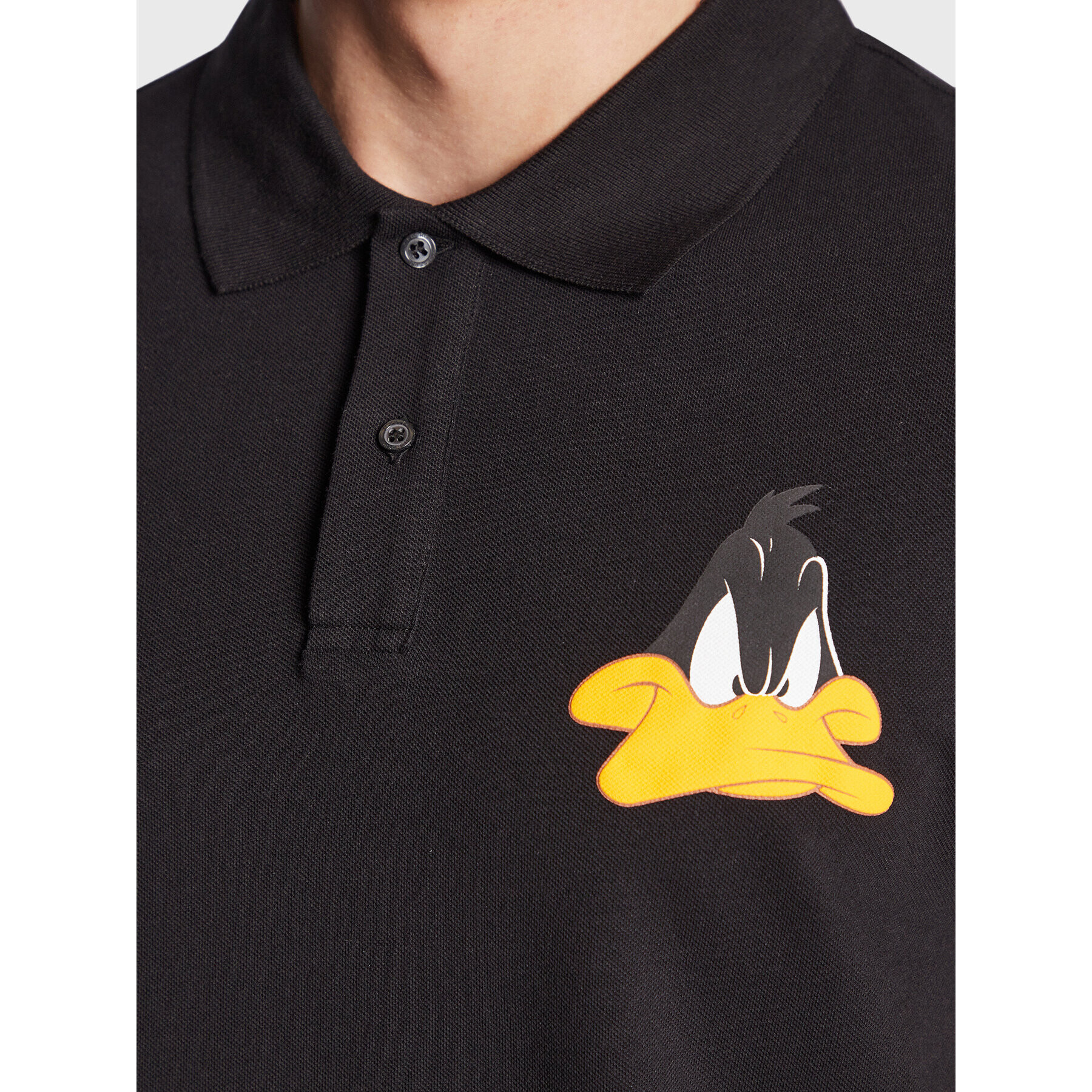 Iceberg Тениска с яка и копчета LOONEY TUNES 23EI1P0F033631A9000 Черен Regular Fit - Pepit.bg