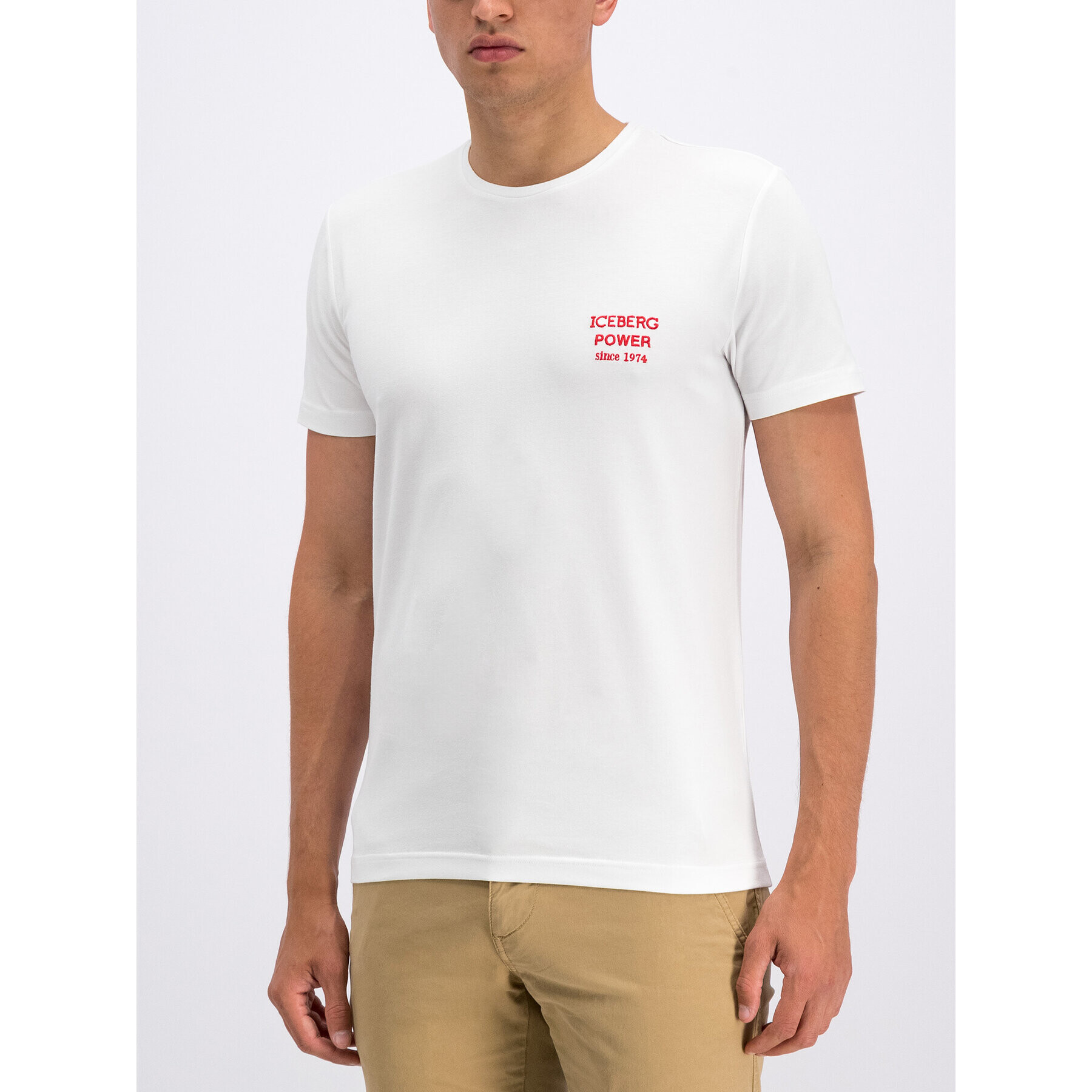 Iceberg Тишърт 19EI1P0F01J6309 Бял Regular Fit - Pepit.bg