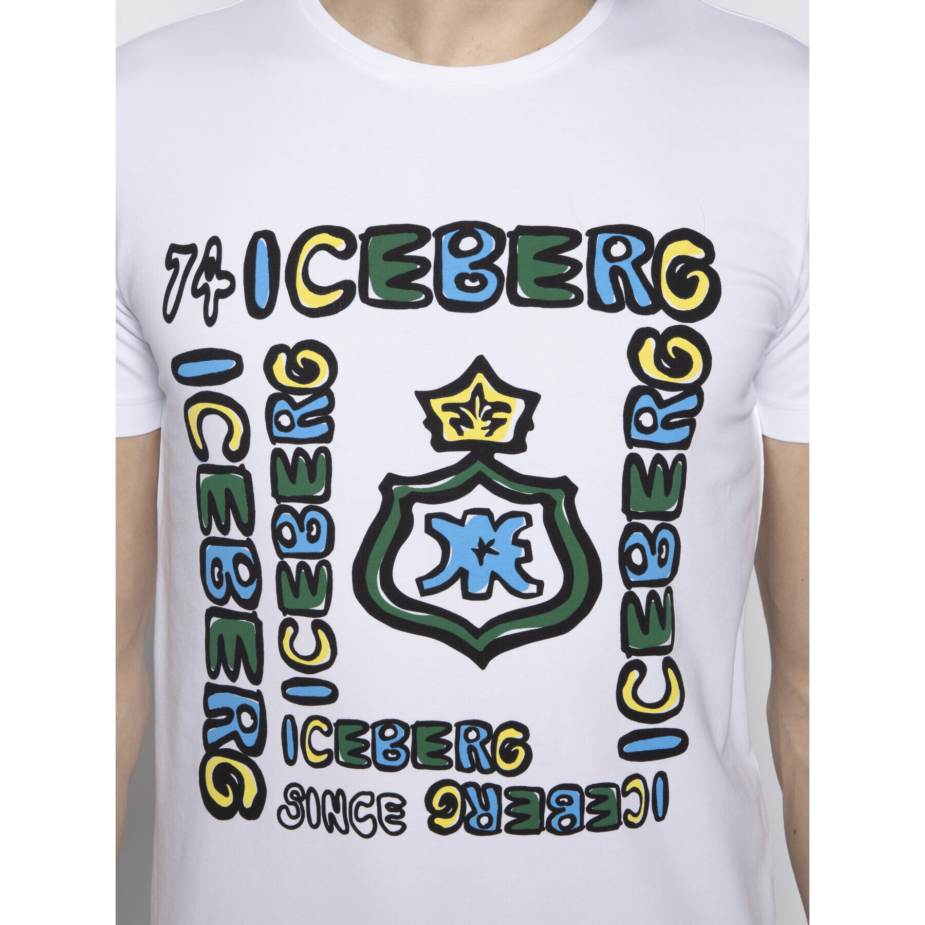 Iceberg Тишърт 20EI1P0F01B6309 Бял Regular Fit - Pepit.bg