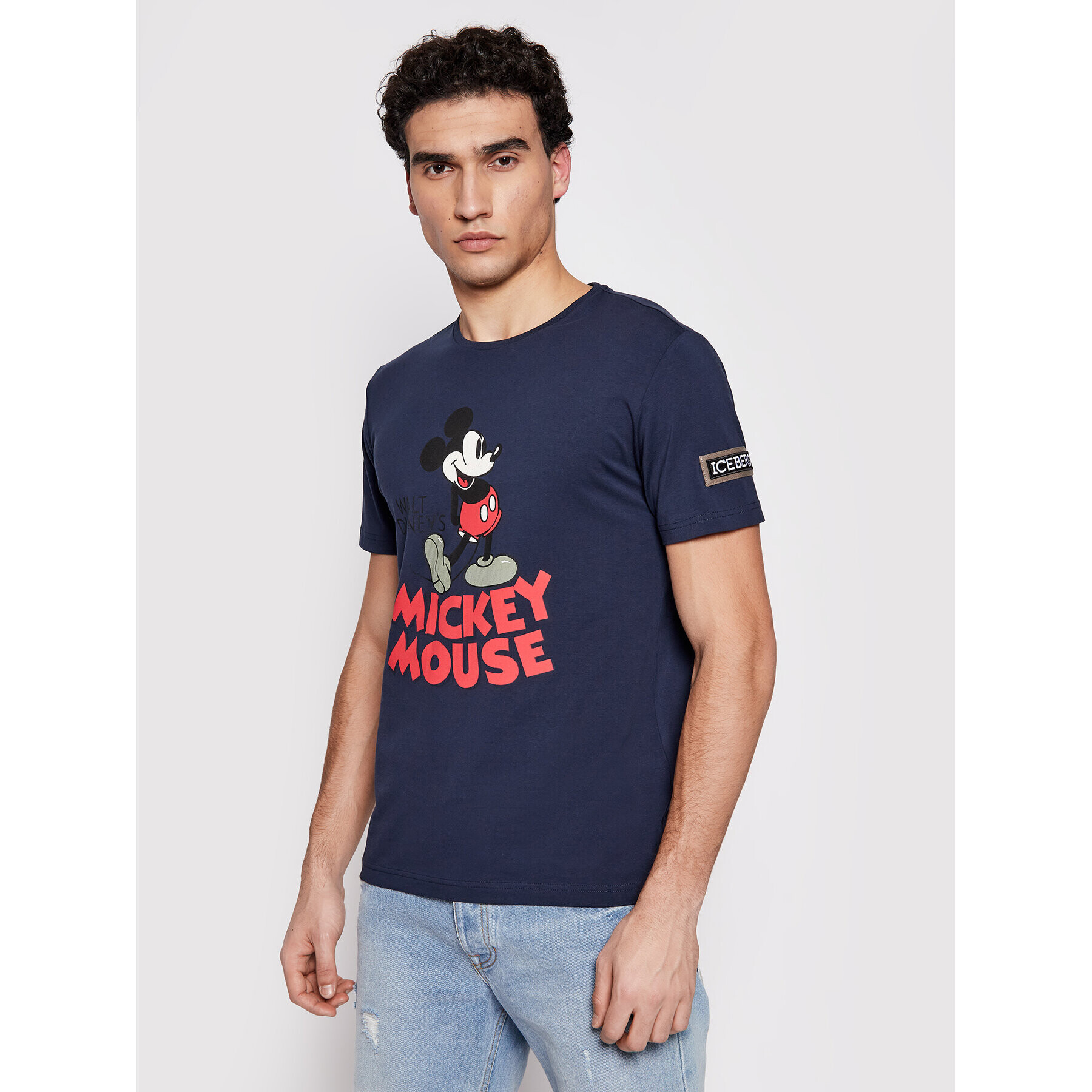 Iceberg Тишърт 21EI1P0F0116309 Тъмносин Slim Fit - Pepit.bg