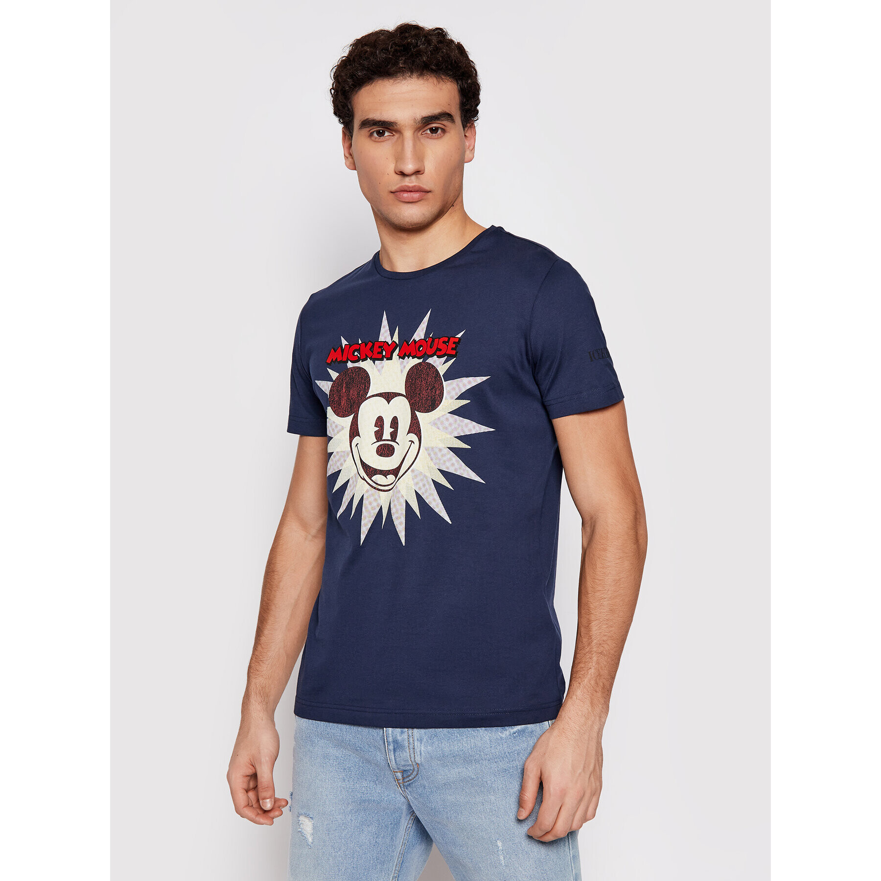 Iceberg Тишърт 21EI1P0F0166301 Тъмносин Slim Fit - Pepit.bg