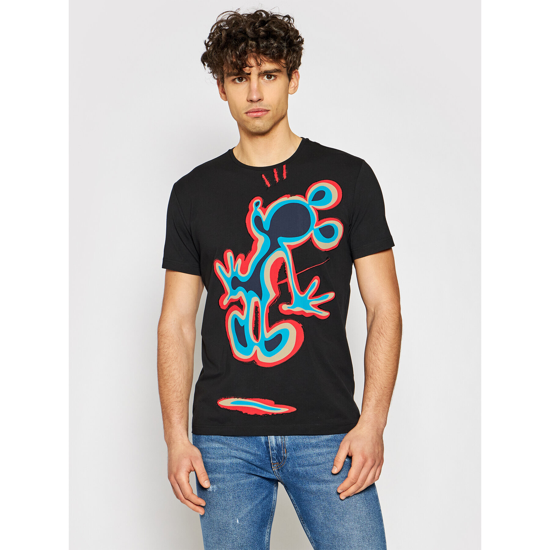 Iceberg Тишърт 21EI1P0F01G6309 Черен Regular Fit - Pepit.bg