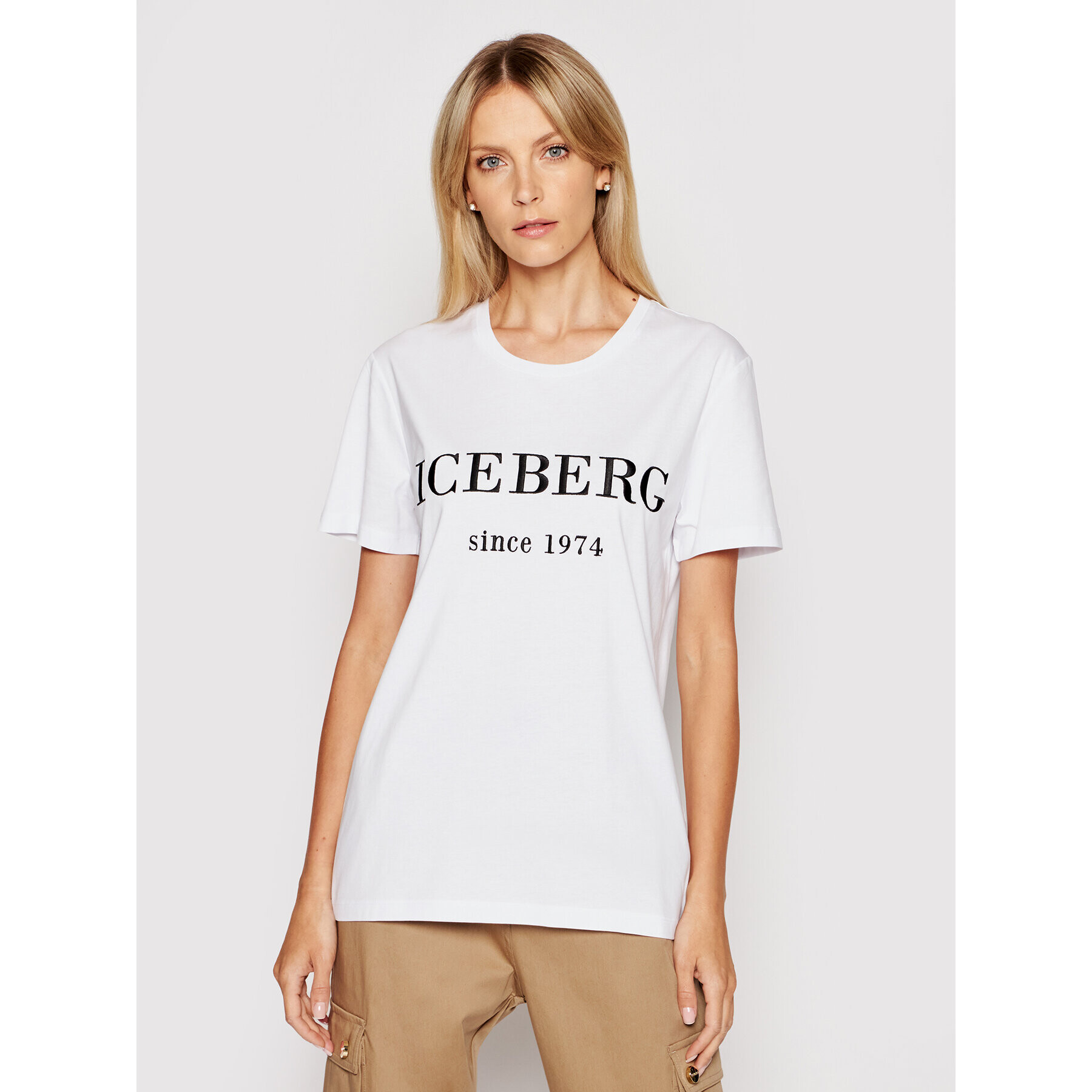 Iceberg Тишърт 21EI2P0F09A6301 Бял Regular Fit - Pepit.bg