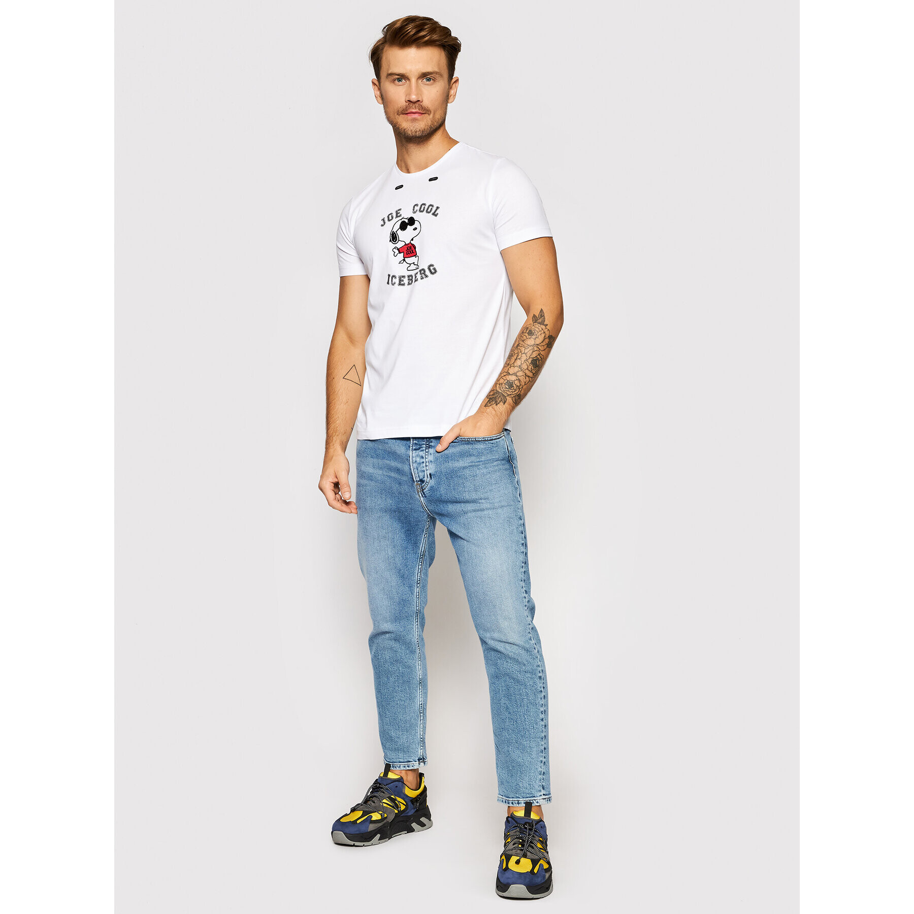 Iceberg Тишърт 21II1P0F0156301 Бял Slim Fit - Pepit.bg