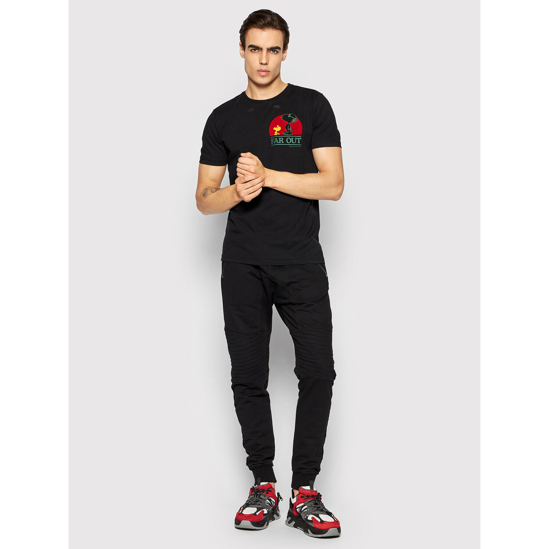 Iceberg Тишърт 21II1P0F0196309 Черен Slim Fit - Pepit.bg