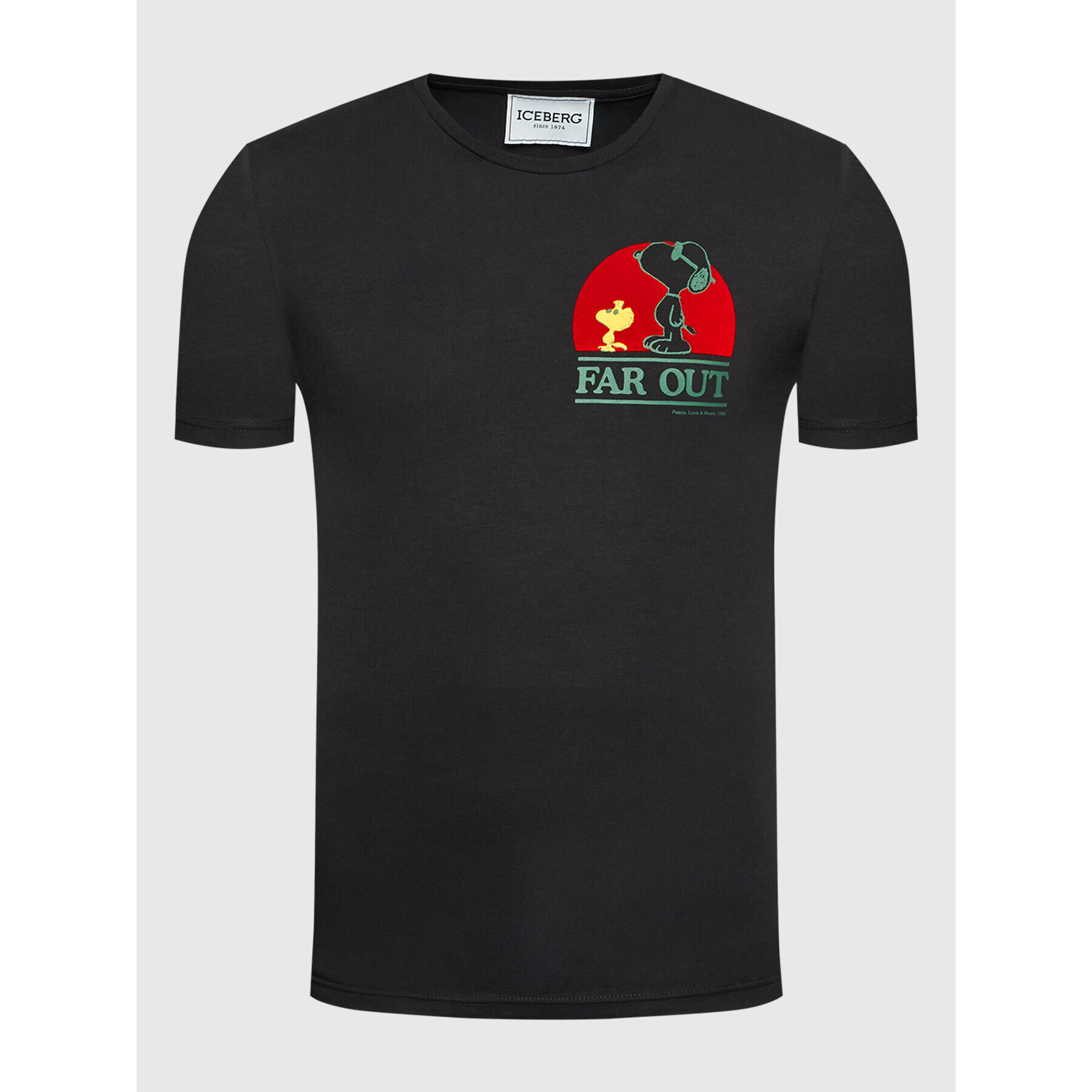 Iceberg Тишърт 21II1P0F0196309 Черен Slim Fit - Pepit.bg