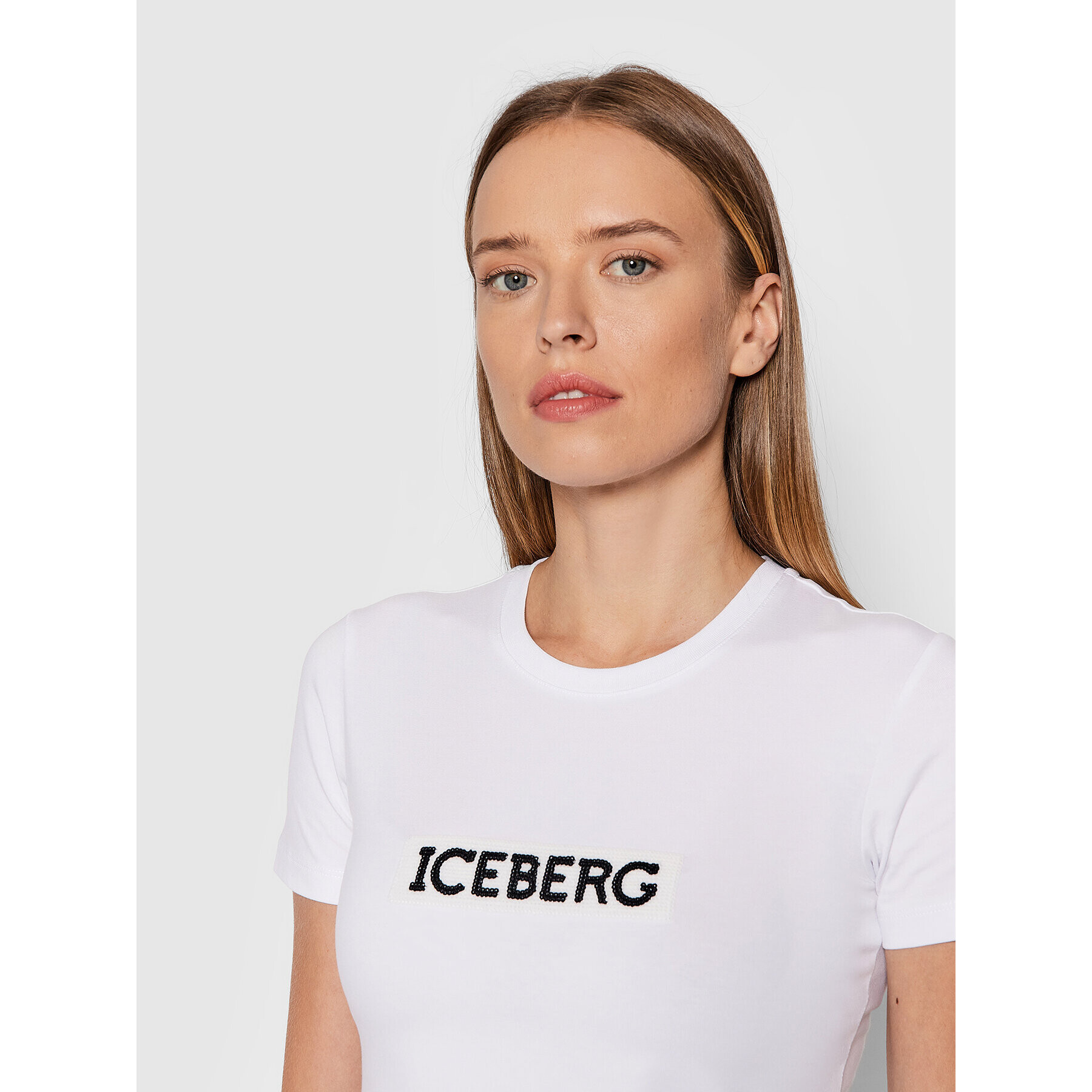 Iceberg Тишърт 21II2P0F0716309 Бял Regular Fit - Pepit.bg