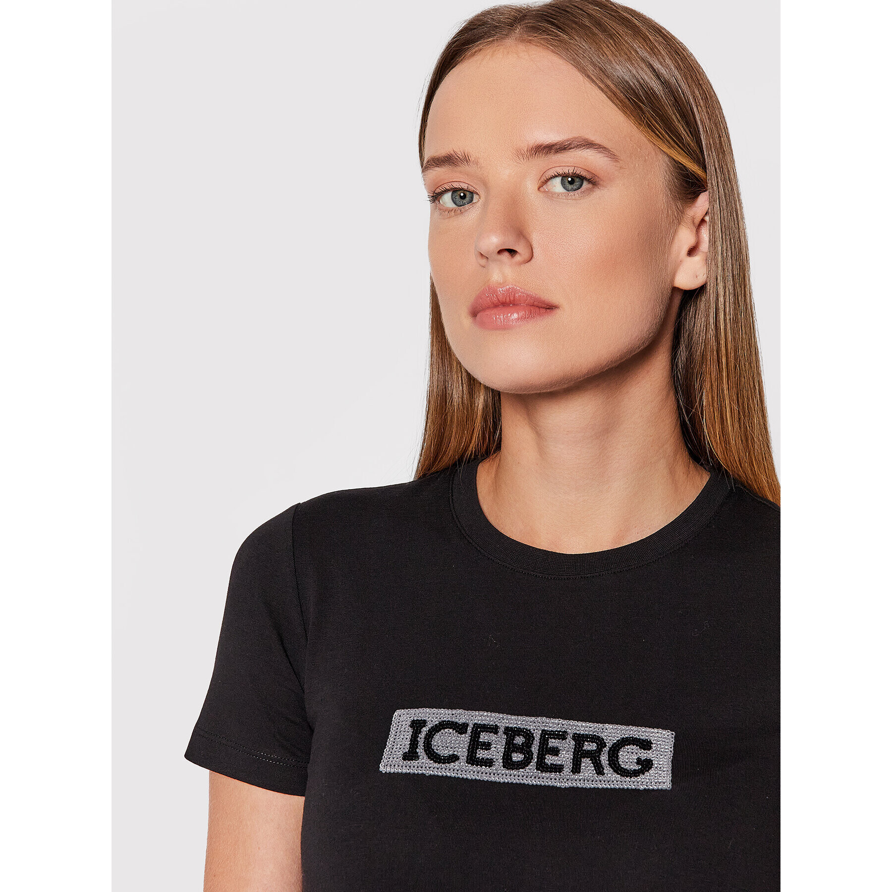 Iceberg Тишърт 21II2P0F0716309 Черен Regular Fit - Pepit.bg